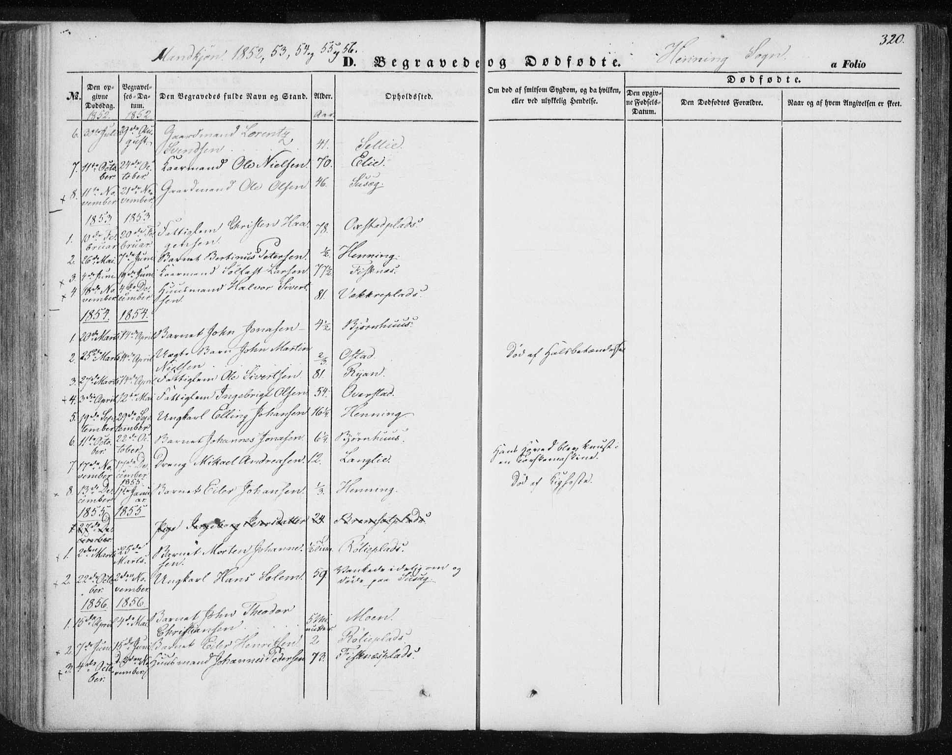 Ministerialprotokoller, klokkerbøker og fødselsregistre - Nord-Trøndelag, SAT/A-1458/735/L0342: Parish register (official) no. 735A07 /3, 1849-1862, p. 320