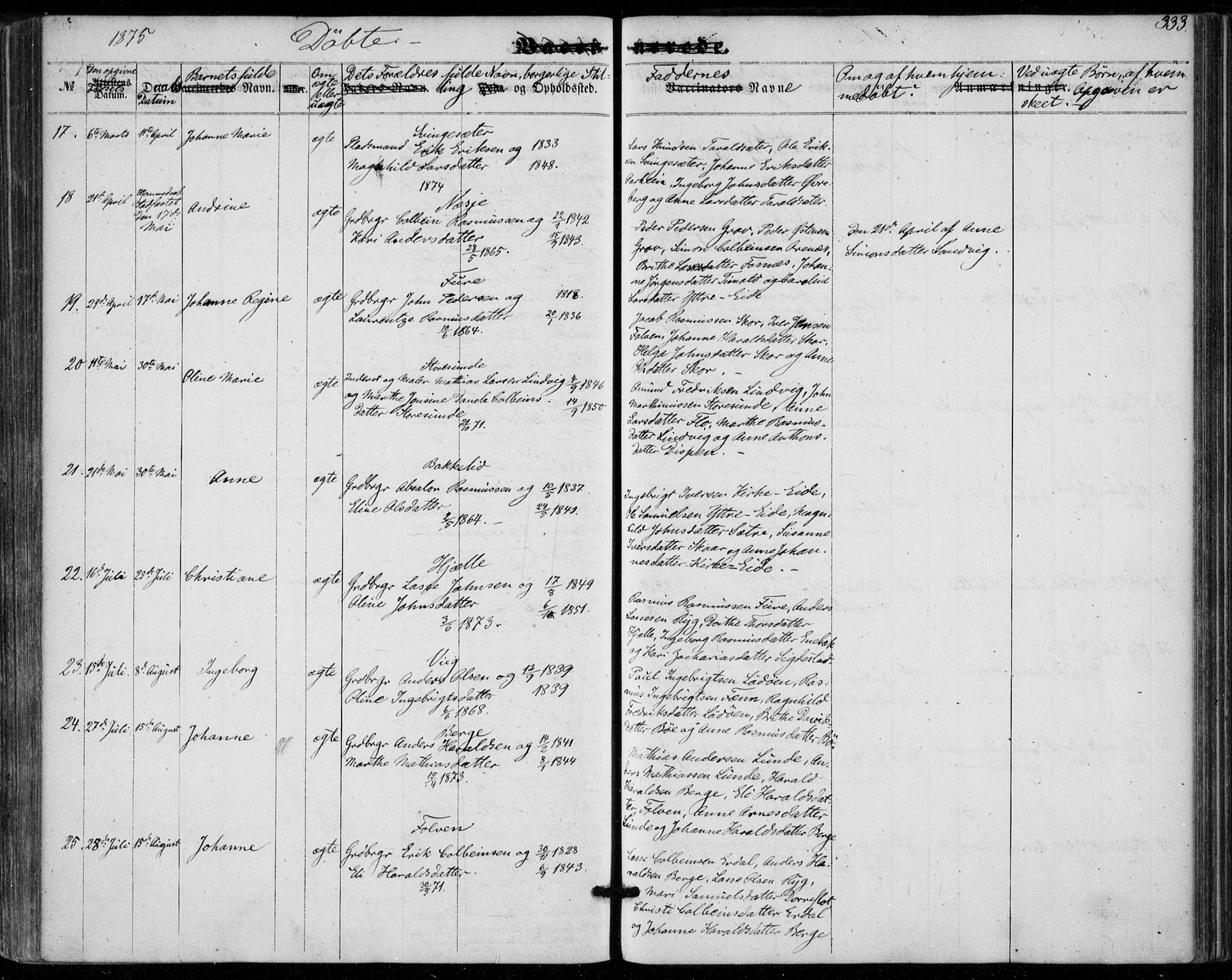 Stryn Sokneprestembete, AV/SAB-A-82501: Parish register (official) no. A 3, 1862-1877, p. 333