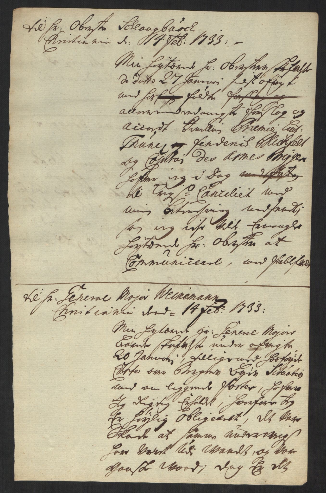 Kommanderende general (KG I) med Det norske krigsdirektorium, AV/RA-EA-5419/B/L0013: Kommanderende generals konsepter, 1730-1733, p. 623