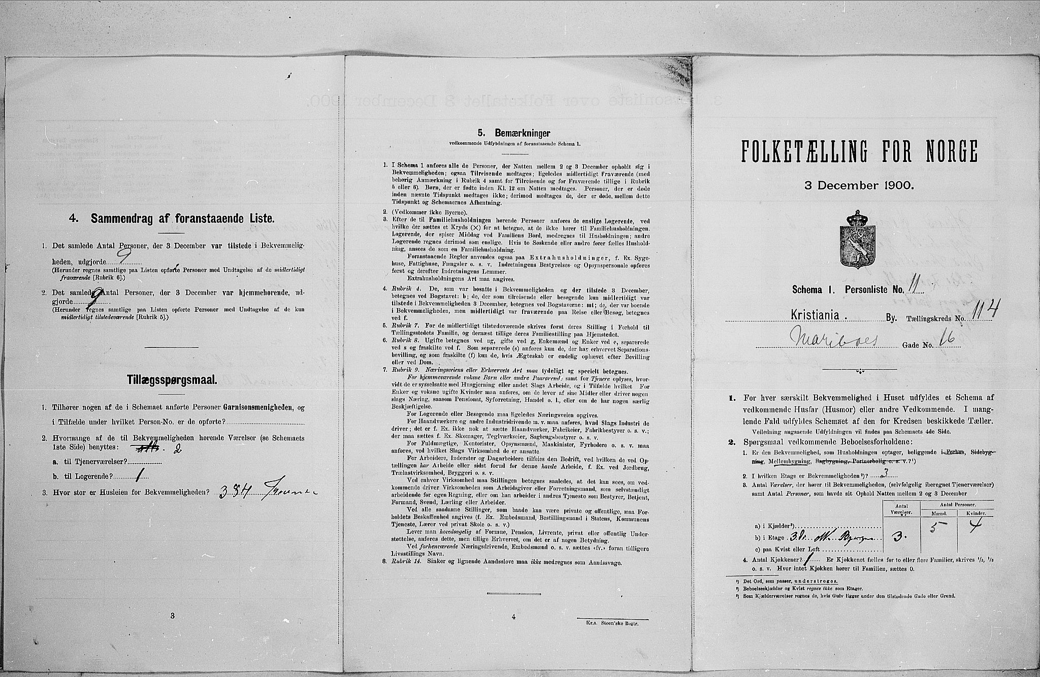 SAO, 1900 census for Kristiania, 1900, p. 55010