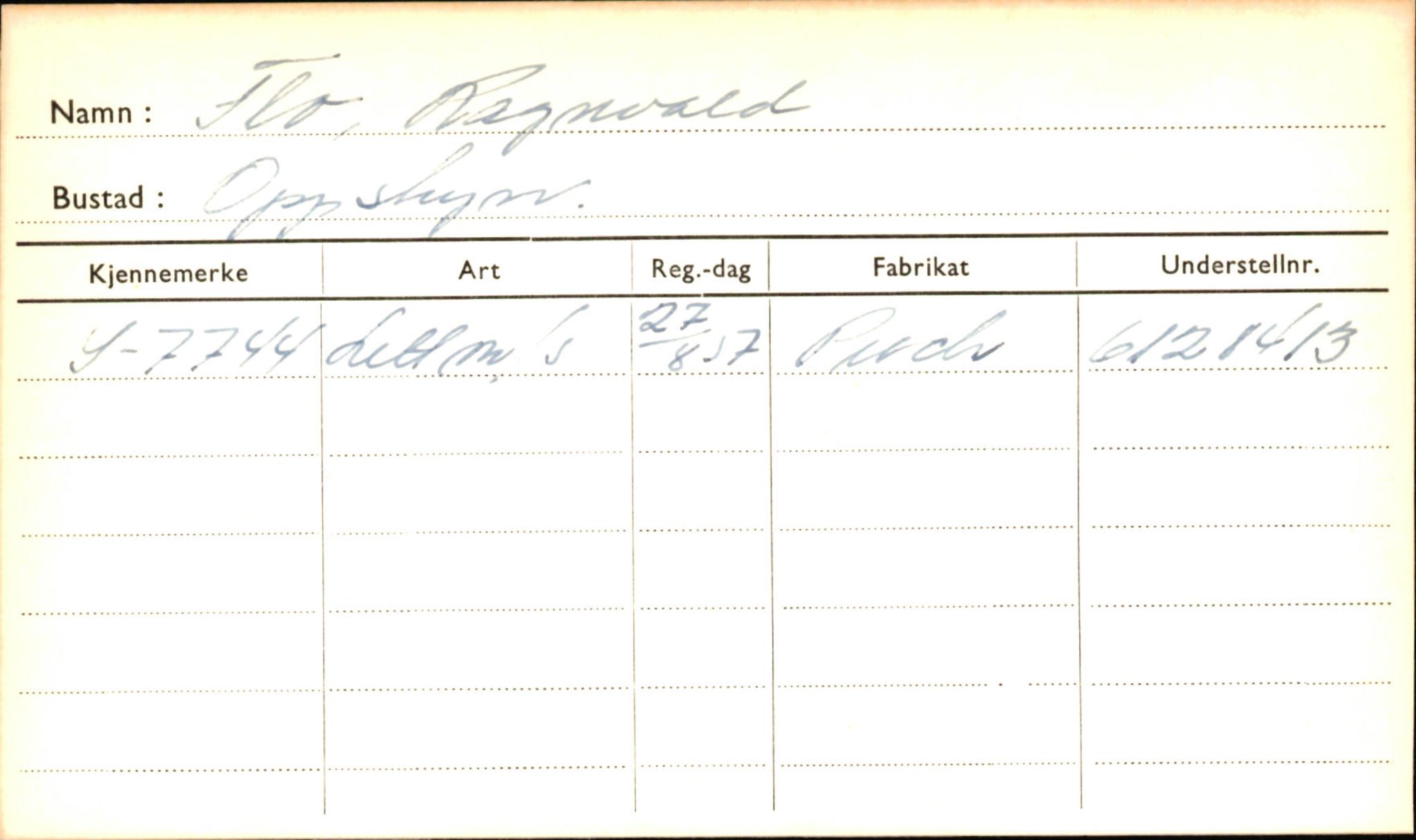 Statens vegvesen, Sogn og Fjordane vegkontor, AV/SAB-A-5301/4/F/L0001D: Eigarregister Fjordane til 1.6.1961, 1930-1961, p. 23