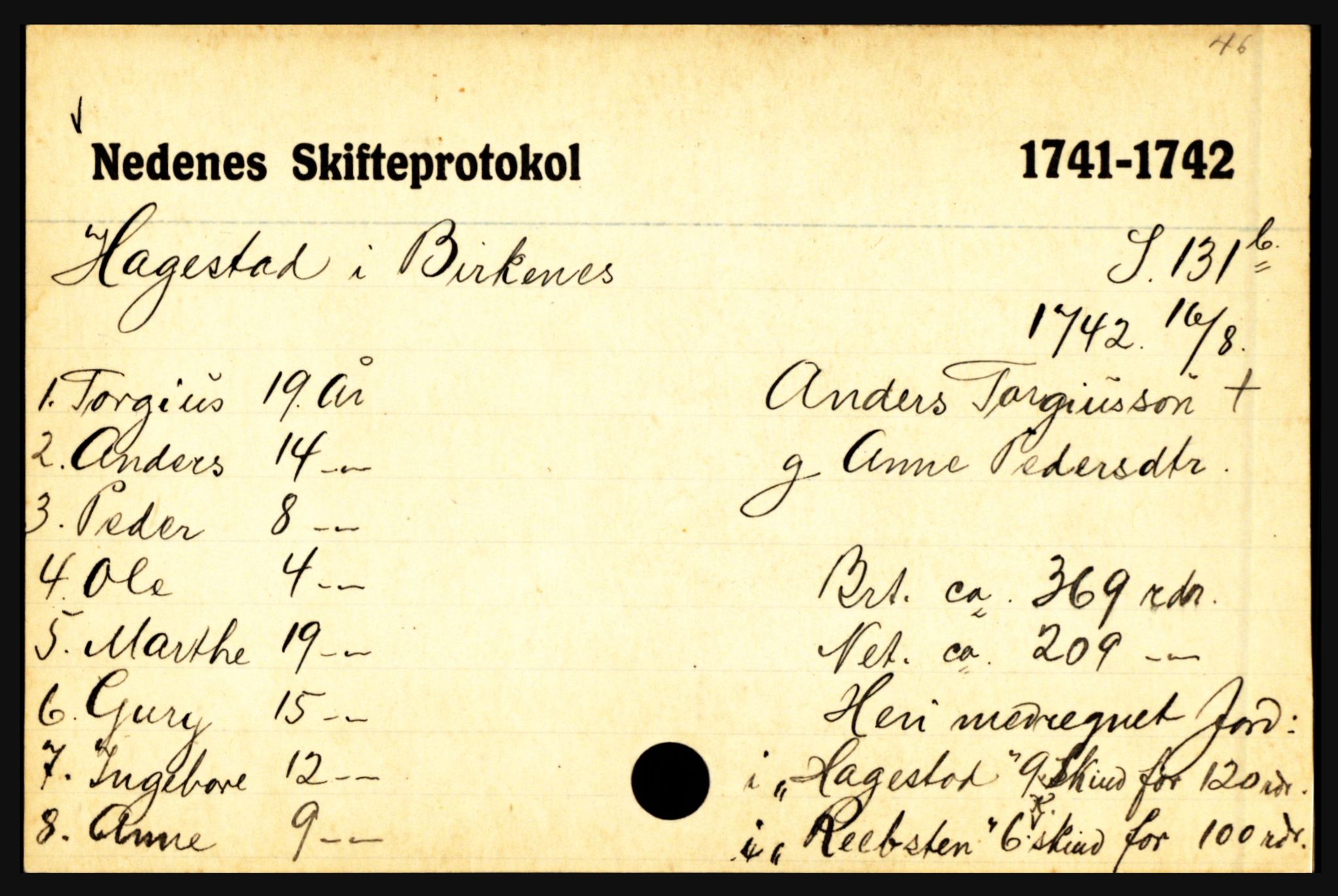 Nedenes sorenskriveri før 1824, AV/SAK-1221-0007/H, p. 10803