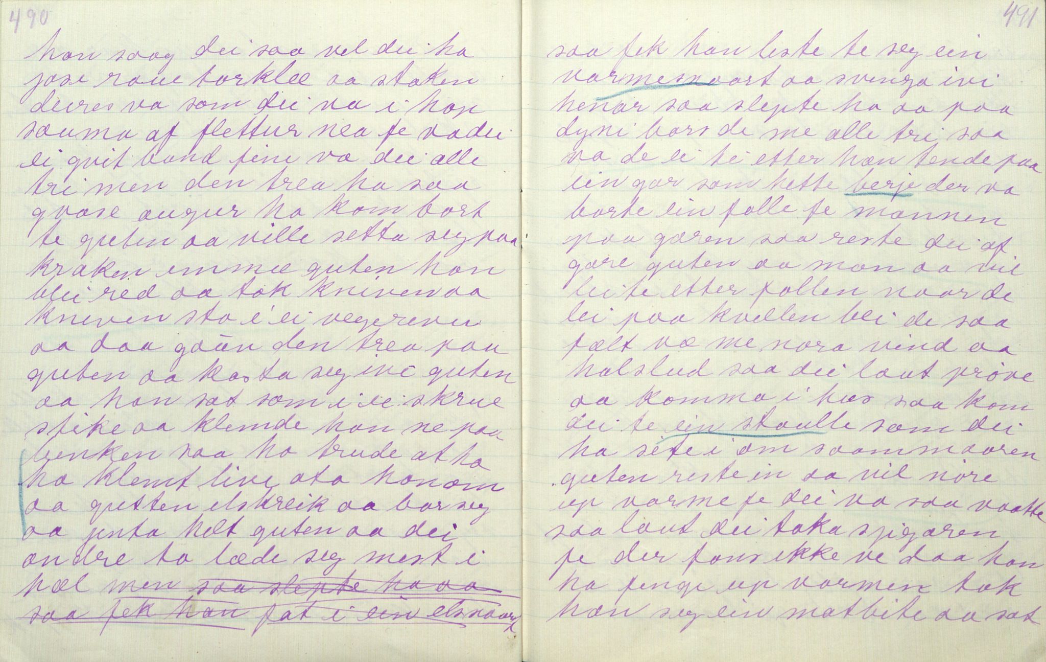 Rikard Berge, TEMU/TGM-A-1003/F/L0011/0011: 381-399 / 391 Oppskrifter av Gunnhild Kivle, 1918-1919, p. 490-491