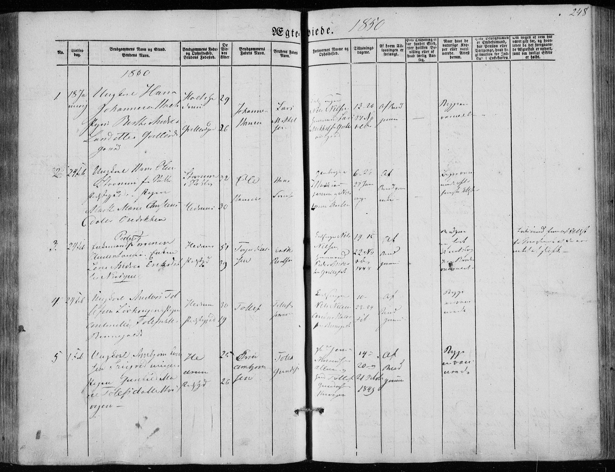 Hedrum kirkebøker, AV/SAKO-A-344/F/Fa/L0006: Parish register (official) no. I 6, 1849-1857, p. 248