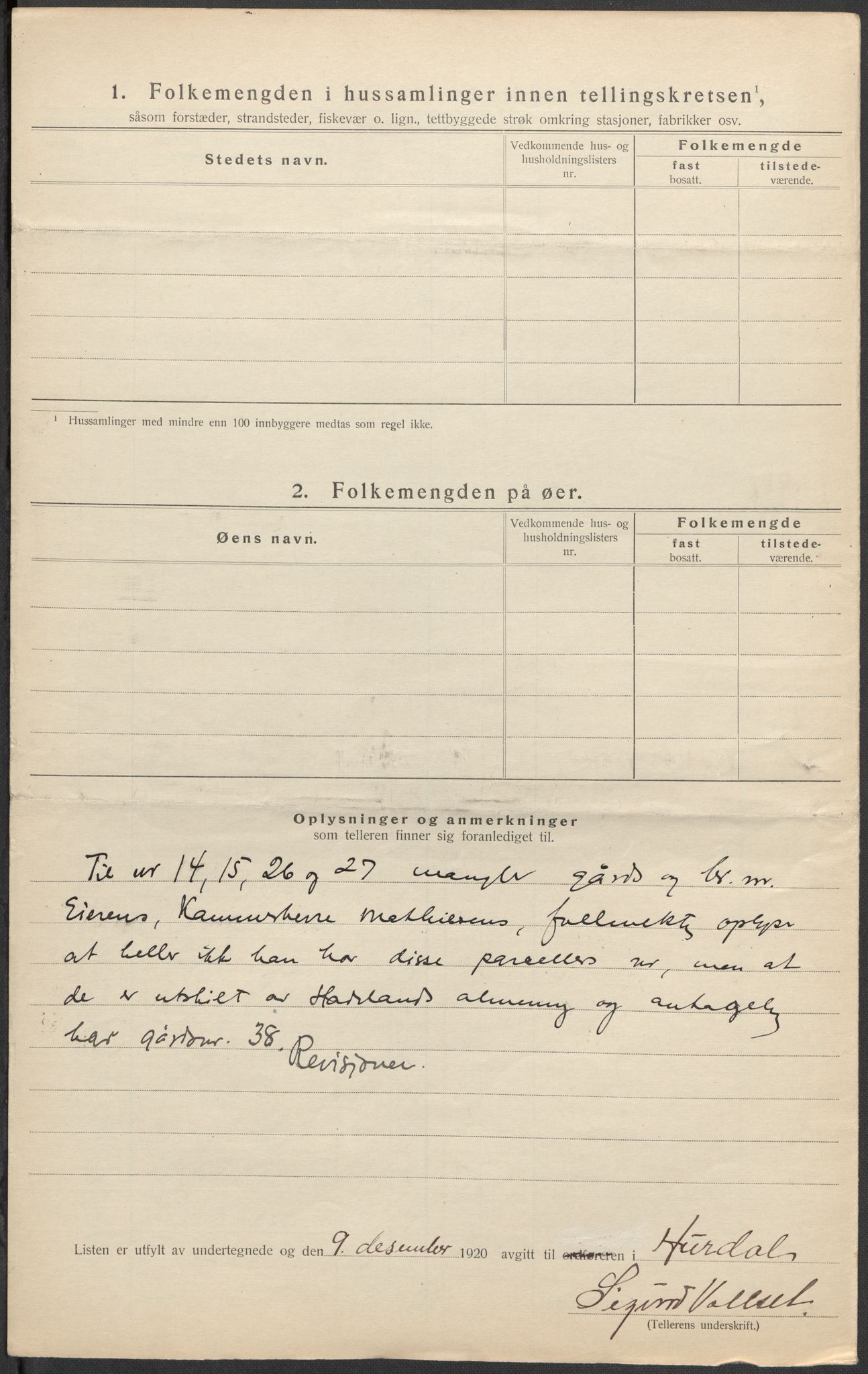 SAO, 1920 census for Hurdal, 1920, p. 25