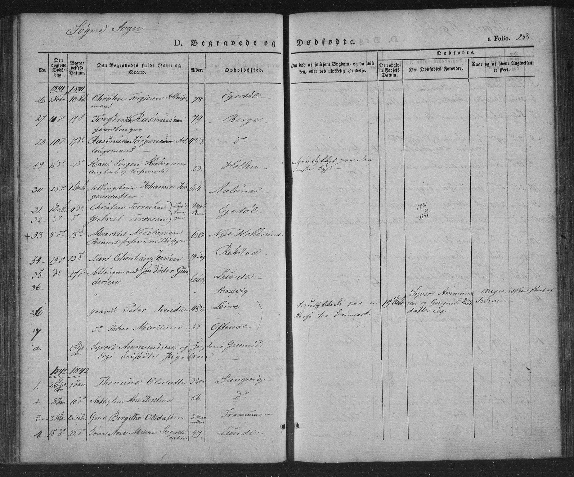 Søgne sokneprestkontor, AV/SAK-1111-0037/F/Fa/Fab/L0009: Parish register (official) no. A 9, 1838-1853, p. 255