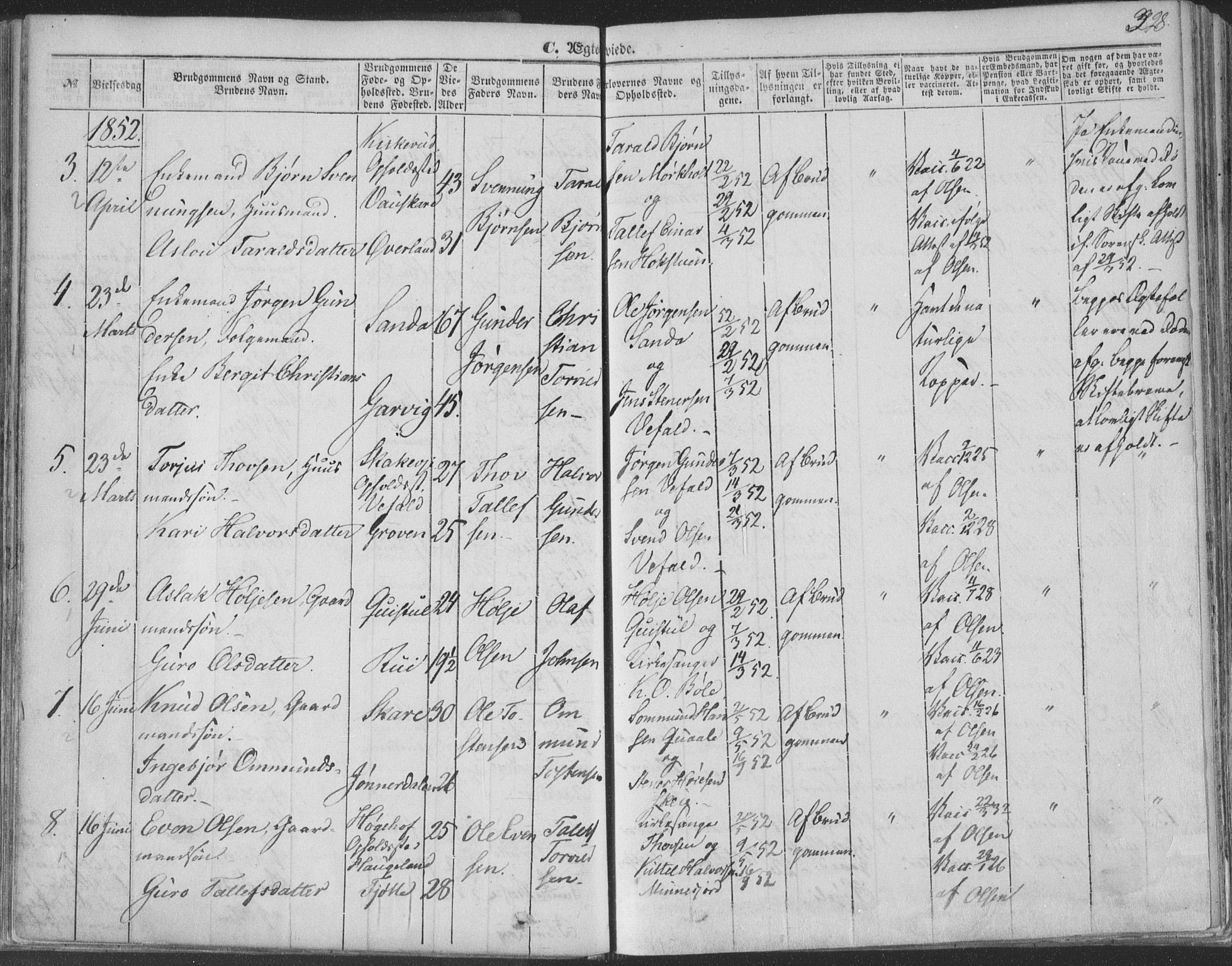 Seljord kirkebøker, AV/SAKO-A-20/F/Fa/L012b: Parish register (official) no. I 12B, 1850-1865, p. 328