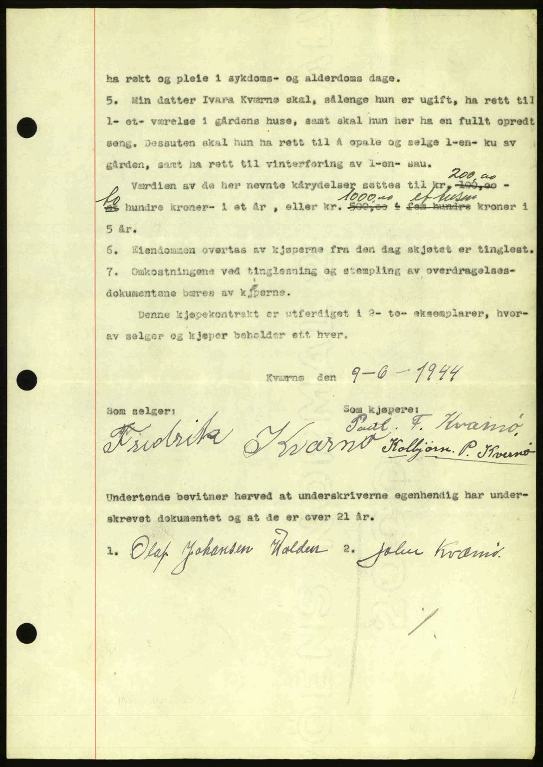 Hitra sorenskriveri, AV/SAT-A-0018/2/2C/2Ca: Mortgage book no. A2, 1943-1945, Diary no: : 460/1944