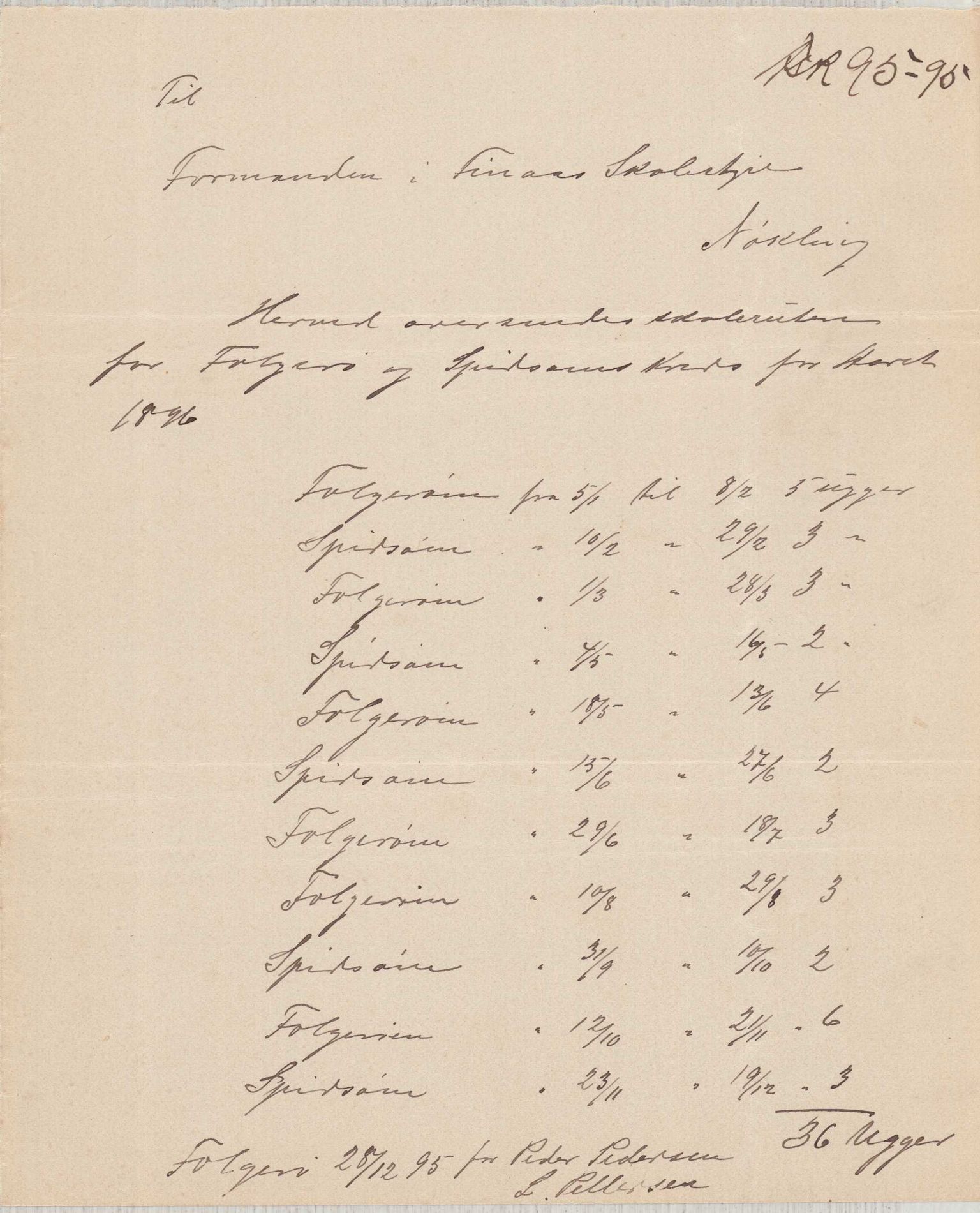 Finnaas kommune. Skulestyret, IKAH/1218a-211/D/Da/L0001/0004: Kronologisk ordna korrespondanse / Kronologisk ordna korrespondanse , 1894-1896, p. 133