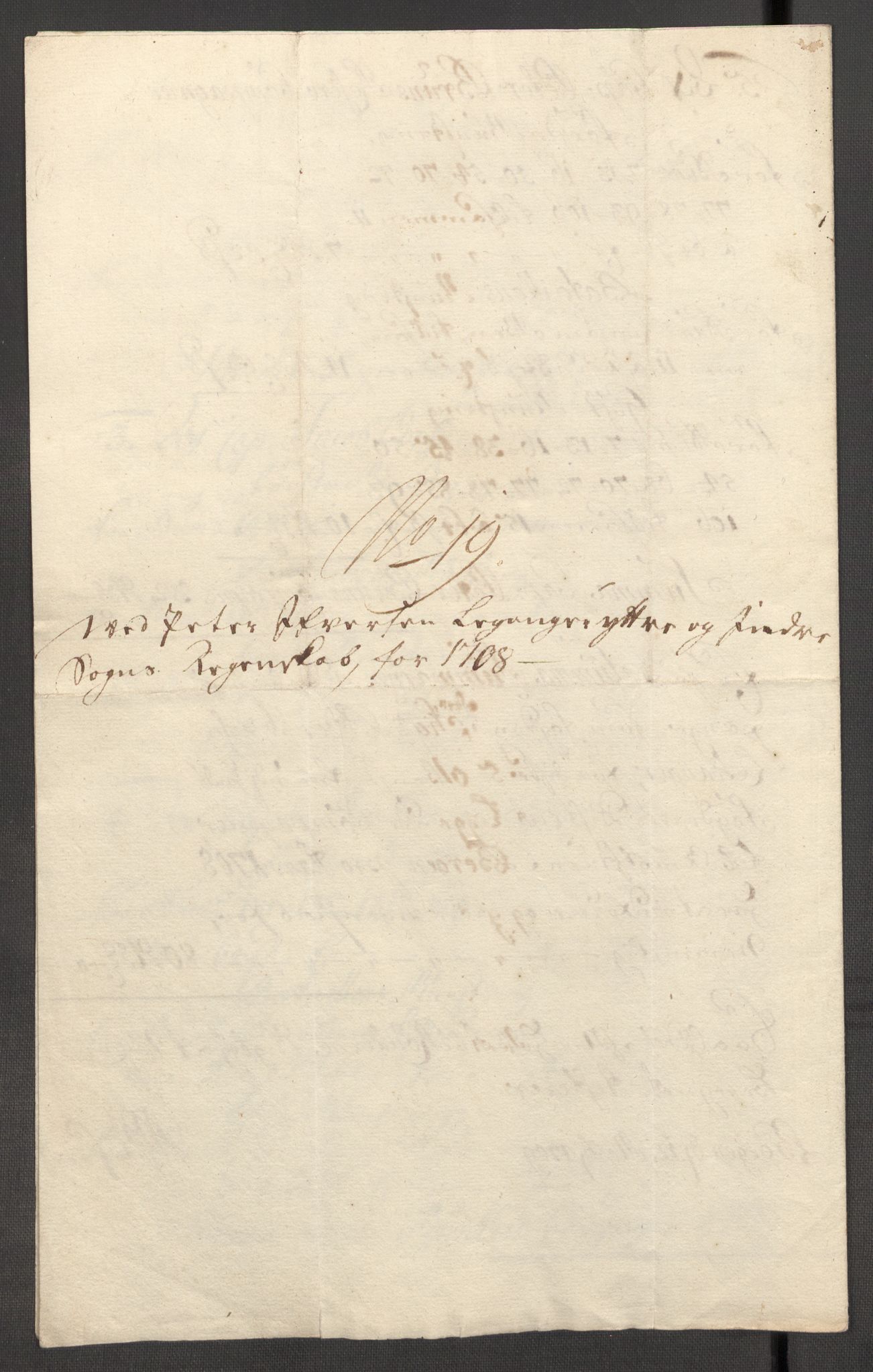 Rentekammeret inntil 1814, Reviderte regnskaper, Fogderegnskap, AV/RA-EA-4092/R52/L3315: Fogderegnskap Sogn, 1708, p. 191