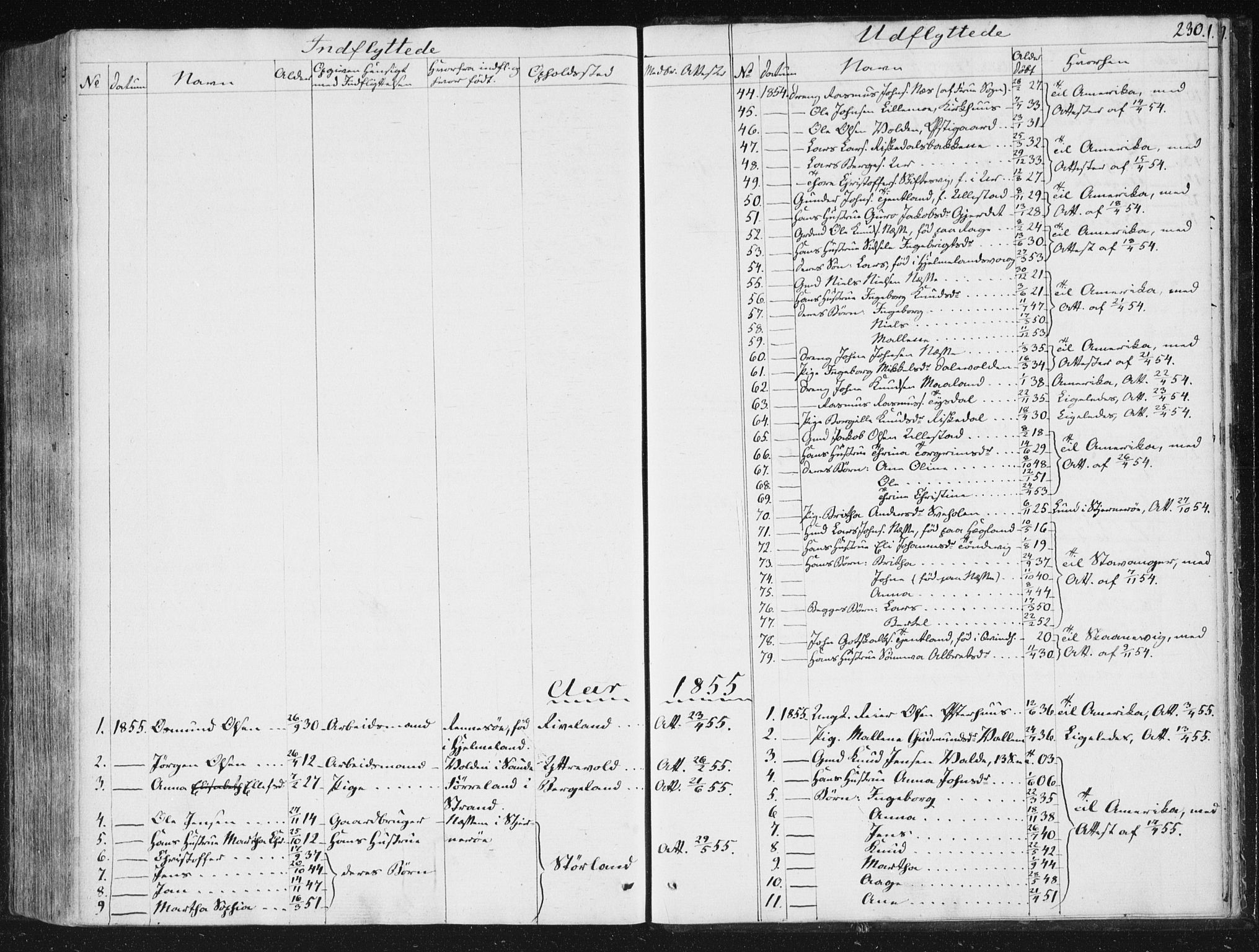 Hjelmeland sokneprestkontor, AV/SAST-A-101843/01/IV/L0008: Parish register (official) no. A 8, 1842-1861, p. 230