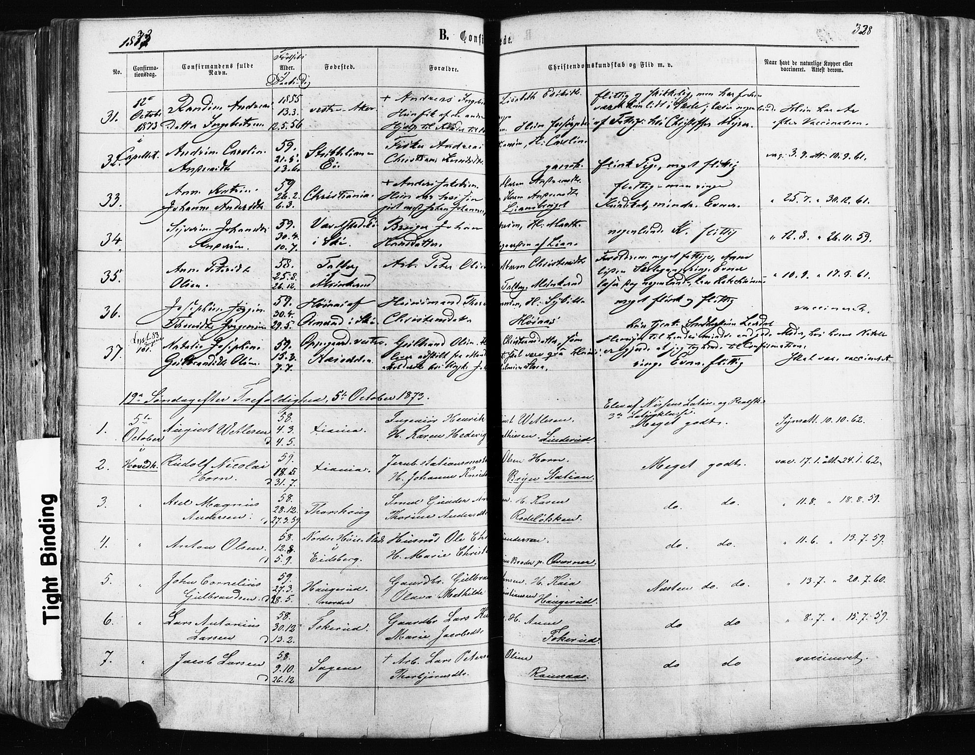 Østre Aker prestekontor Kirkebøker, SAO/A-10840/F/Fa/L0003: Parish register (official) no. I 3, 1869-1875, p. 328