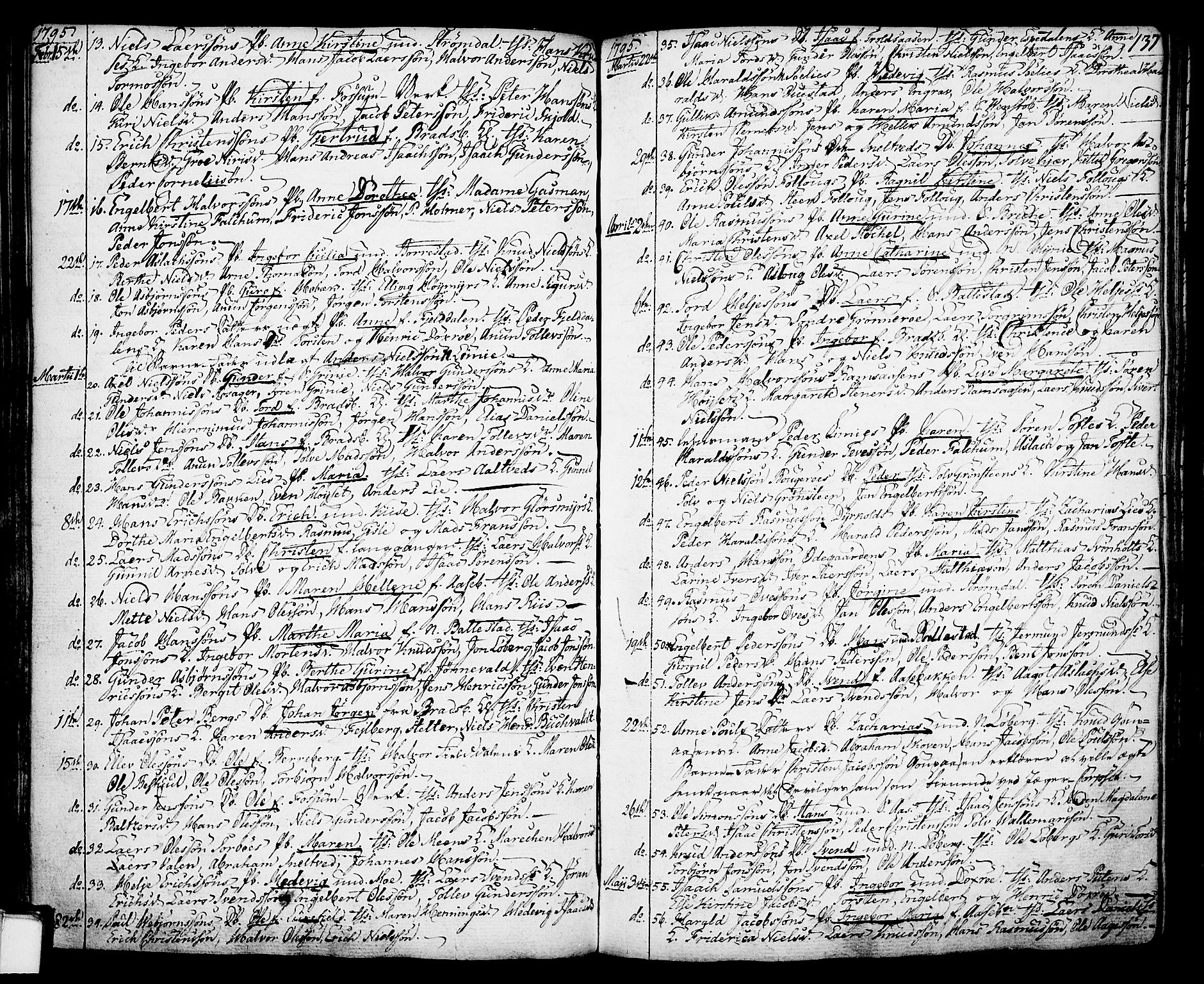 Gjerpen kirkebøker, SAKO/A-265/F/Fa/L0002: Parish register (official) no. I 2, 1747-1795, p. 137