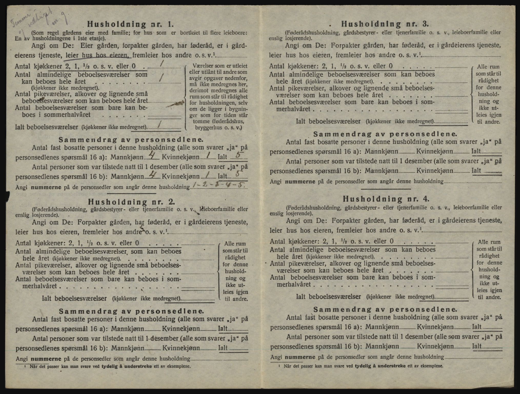 SAO, 1920 census for Idd, 1920, p. 1255