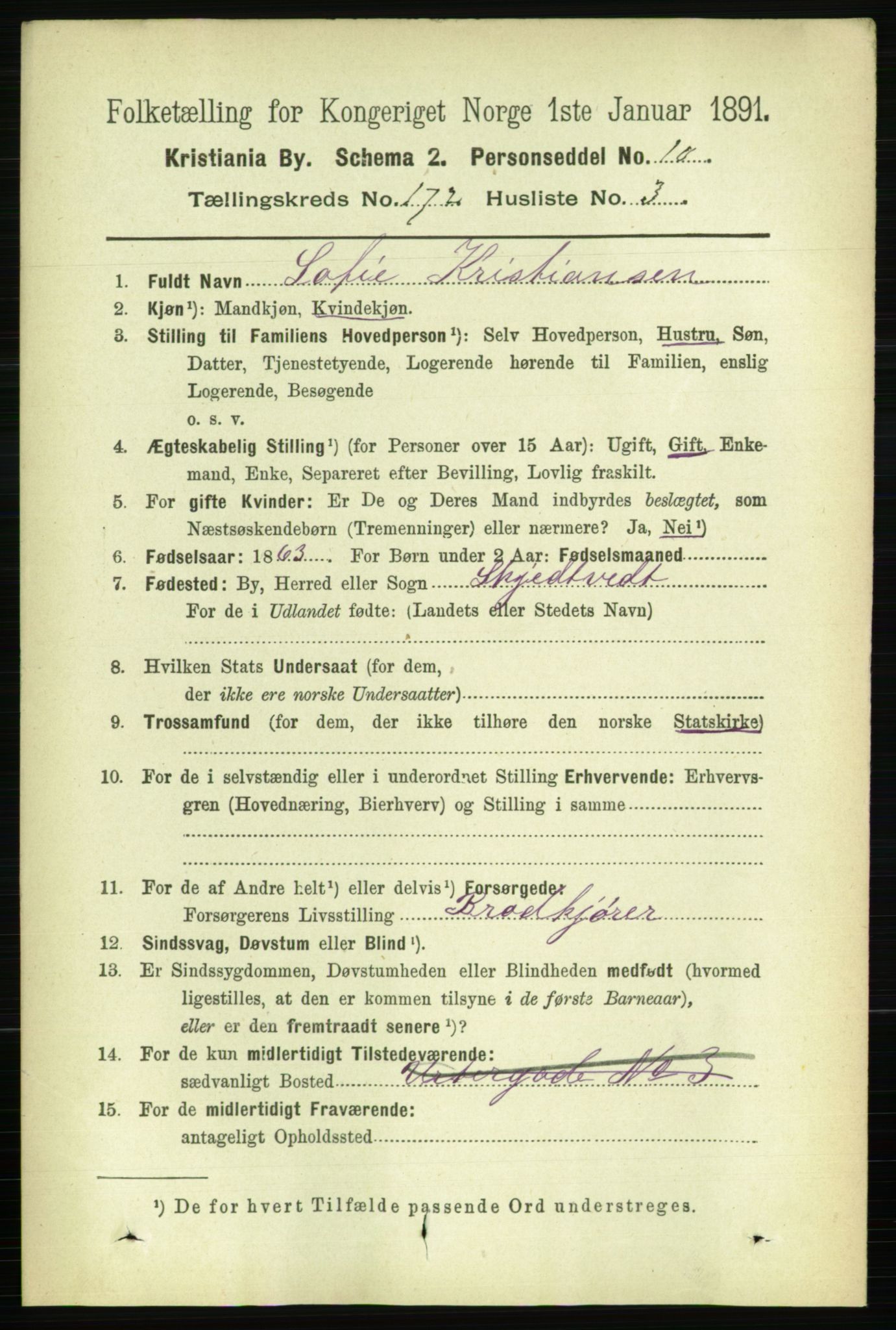 RA, 1891 census for 0301 Kristiania, 1891, p. 101789