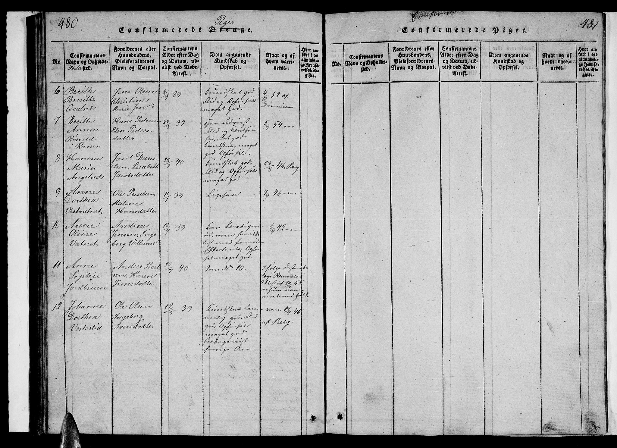 Ministerialprotokoller, klokkerbøker og fødselsregistre - Nordland, AV/SAT-A-1459/852/L0752: Parish register (copy) no. 852C03, 1840-1855, p. 480-481