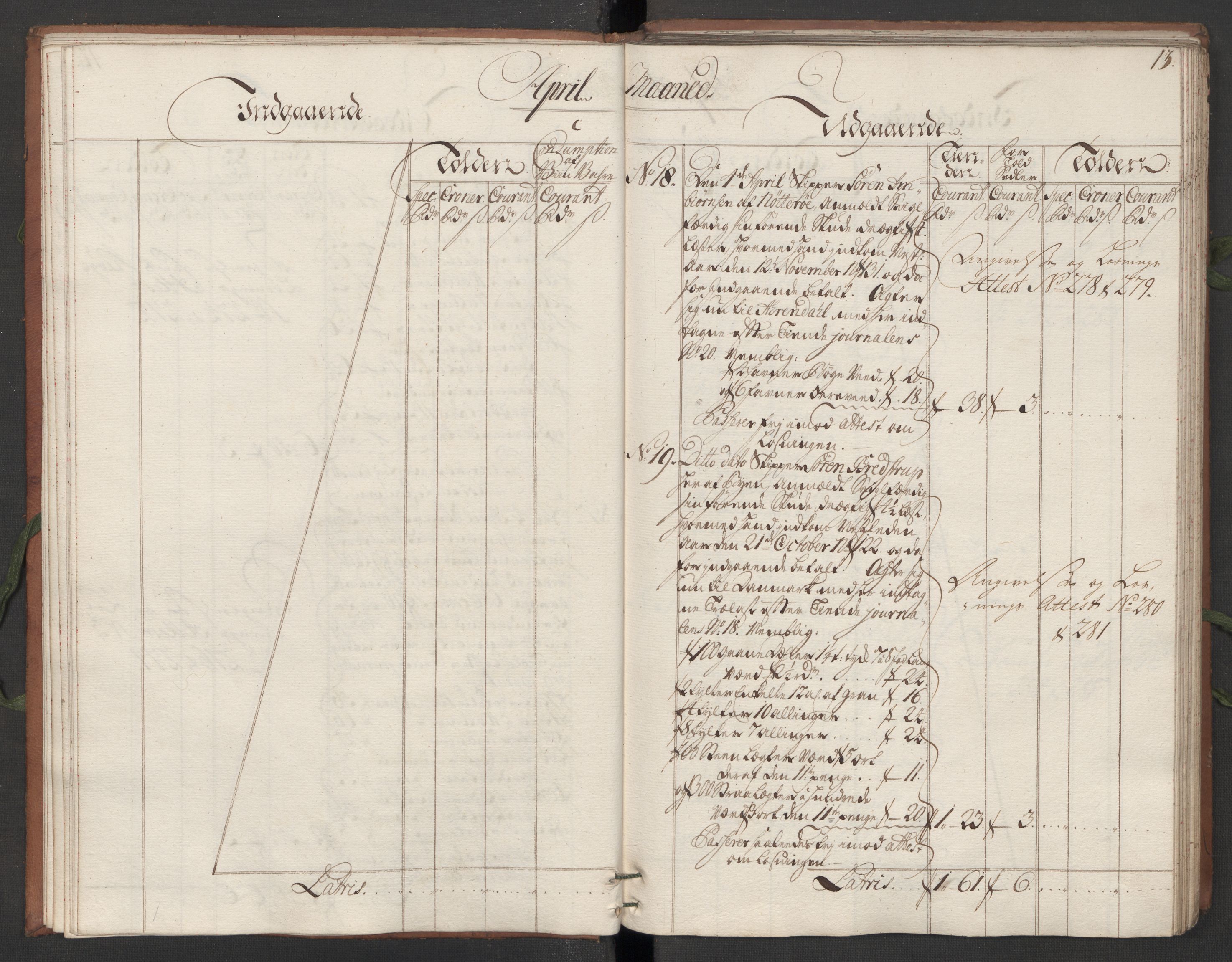 Generaltollkammeret, tollregnskaper, AV/RA-EA-5490/R10/L0012/0001: Tollregnskaper Tønsberg / Hovedtollbok, 1733, p. 12b-13a