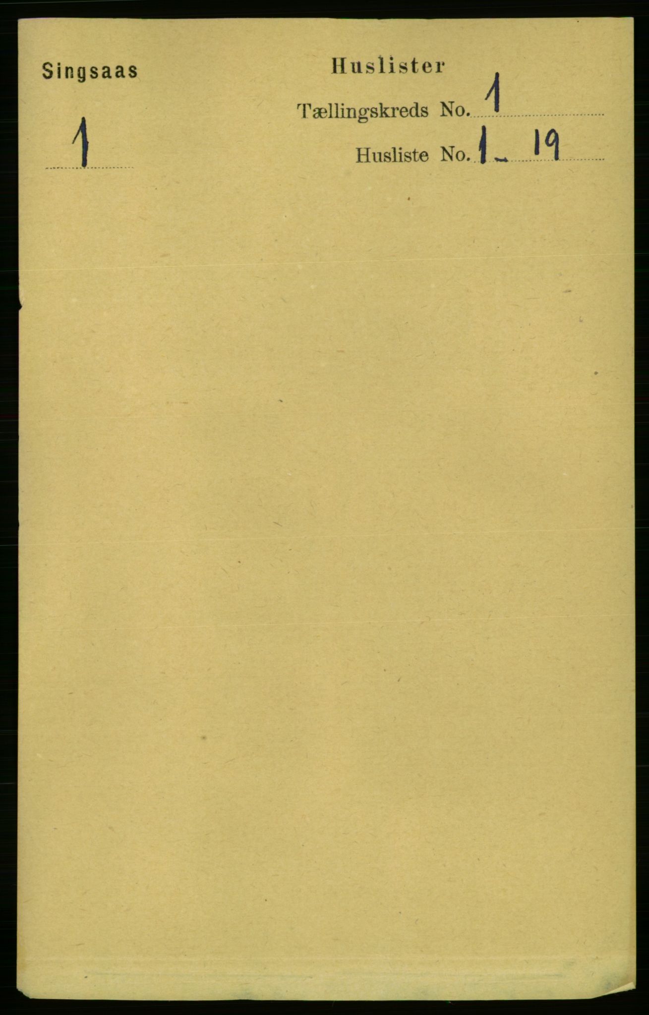RA, 1891 census for 1646 Singsås, 1891, p. 26