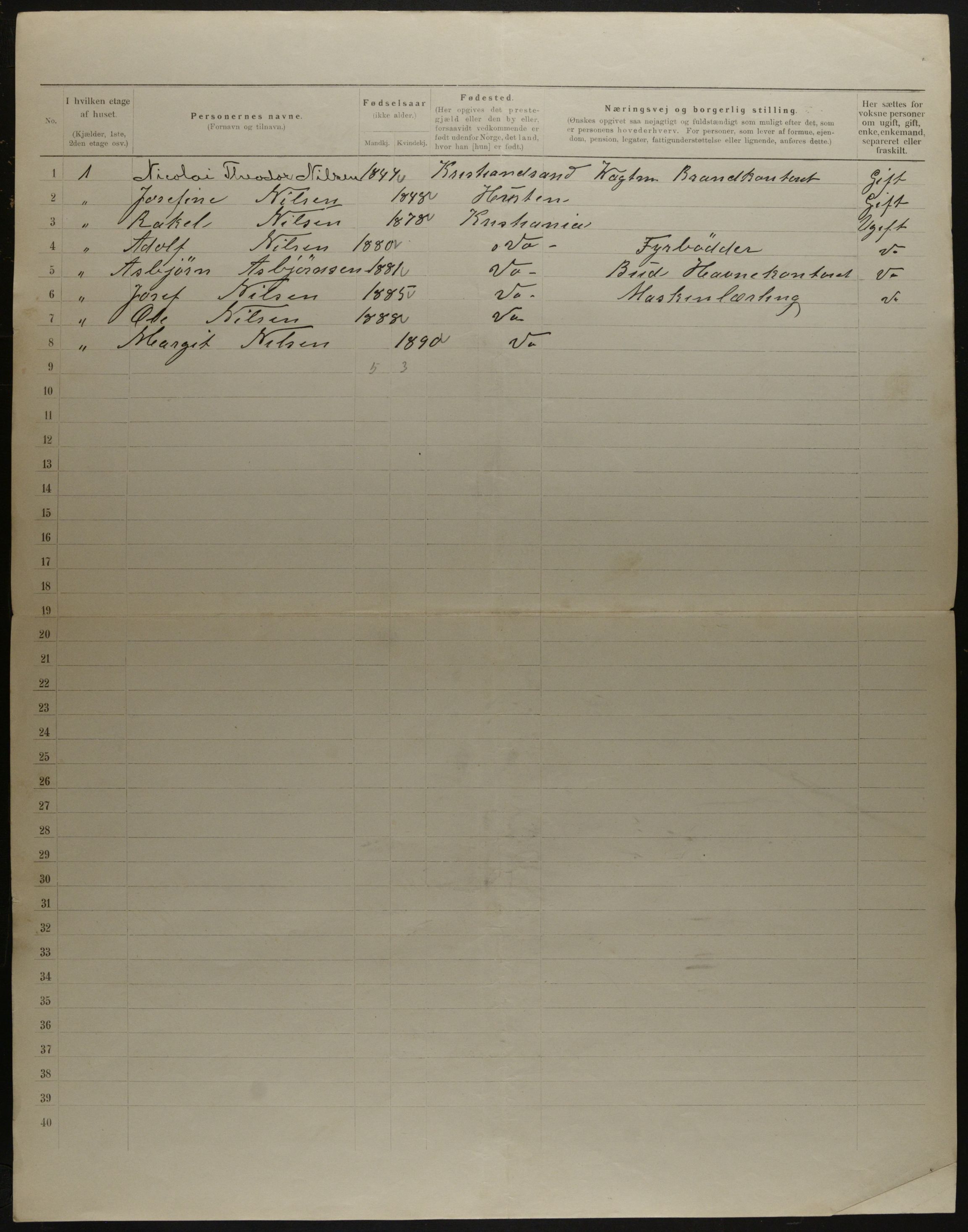 OBA, Municipal Census 1901 for Kristiania, 1901, p. 19524