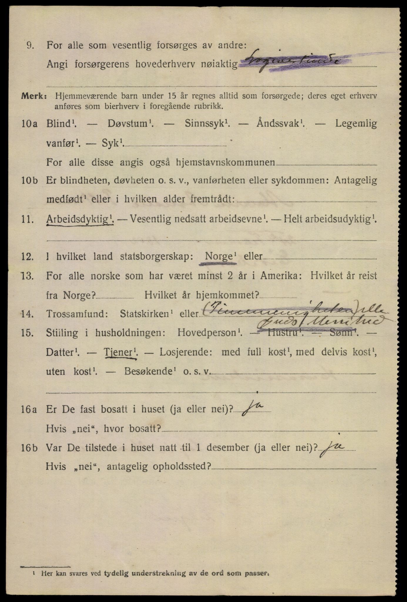 SAKO, 1920 census for Notodden, 1920, p. 6569