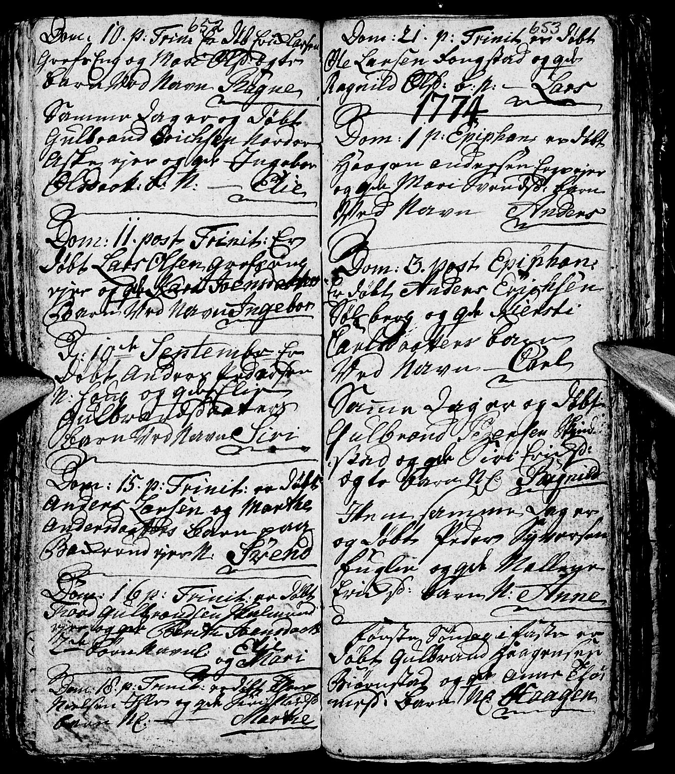 Nes prestekontor, Hedmark, AV/SAH-PREST-020/L/La/L0001: Parish register (copy) no. 1, 1663-1784, p. 652-653