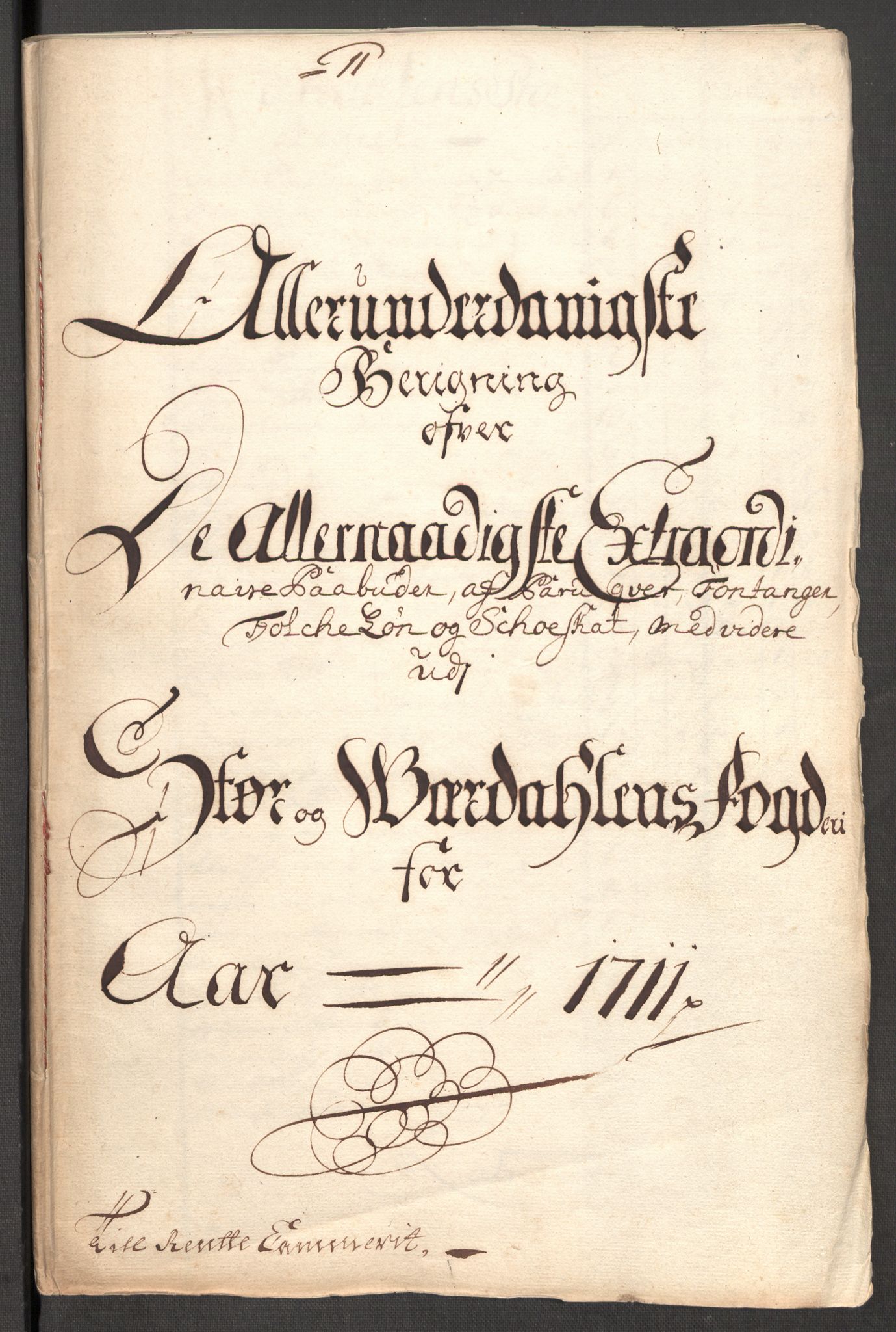 Rentekammeret inntil 1814, Reviderte regnskaper, Fogderegnskap, RA/EA-4092/R62/L4201: Fogderegnskap Stjørdal og Verdal, 1711, p. 399