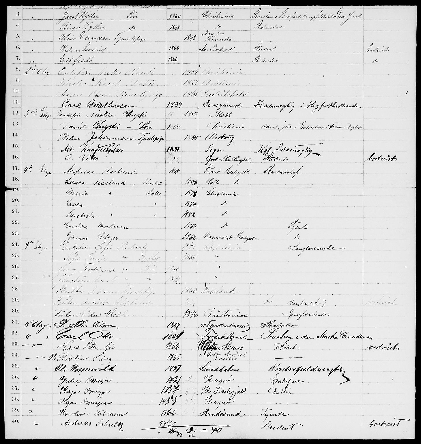 RA, 1885 census for 0301 Kristiania, 1885, p. 2813