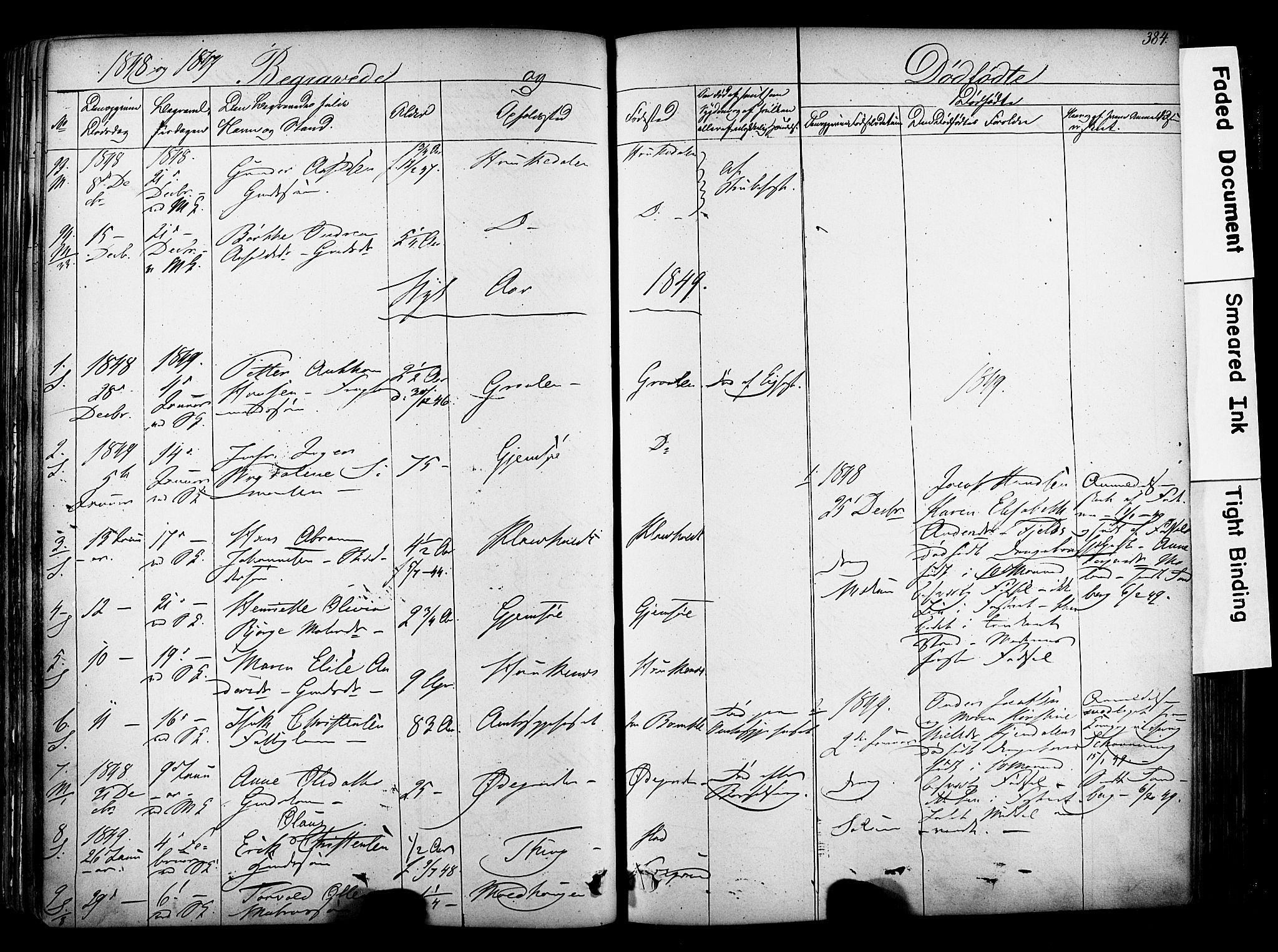 Solum kirkebøker, SAKO/A-306/F/Fa/L0006: Parish register (official) no. I 6, 1844-1855, p. 384