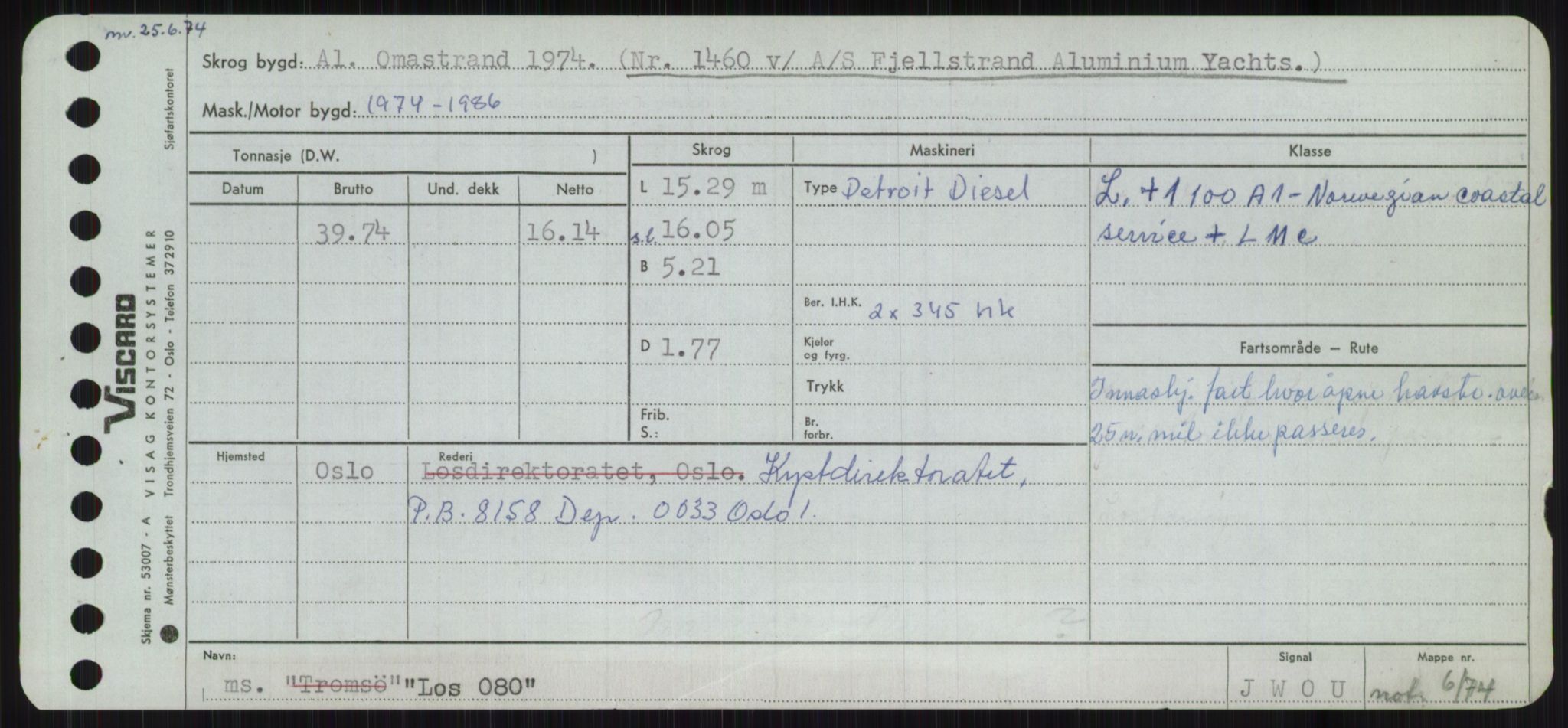 Sjøfartsdirektoratet med forløpere, Skipsmålingen, RA/S-1627/H/Ha/L0003/0002: Fartøy, Hilm-Mar / Fartøy, Kom-Mar, p. 615