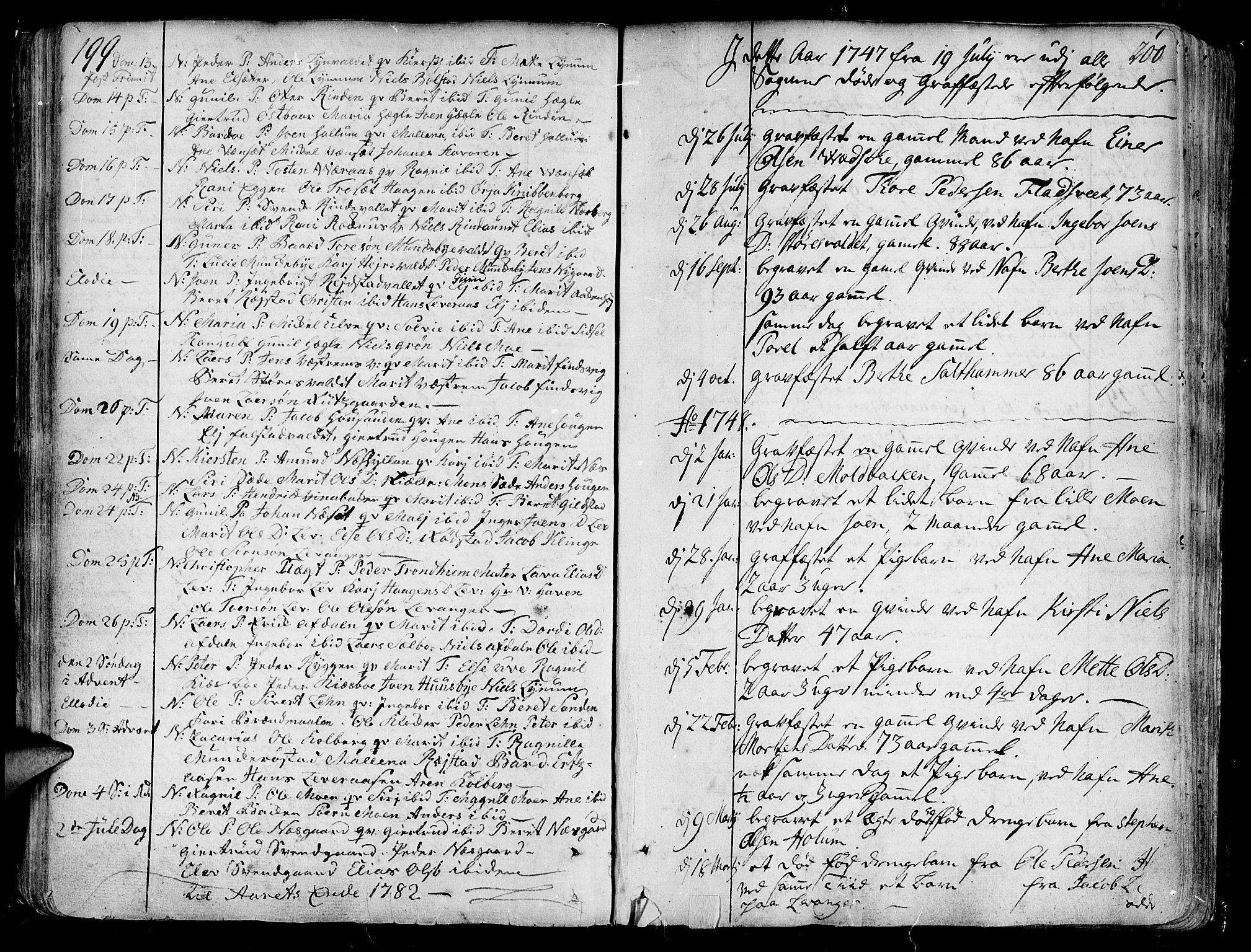 Ministerialprotokoller, klokkerbøker og fødselsregistre - Nord-Trøndelag, SAT/A-1458/717/L0141: Parish register (official) no. 717A01, 1747-1803, p. 199-200
