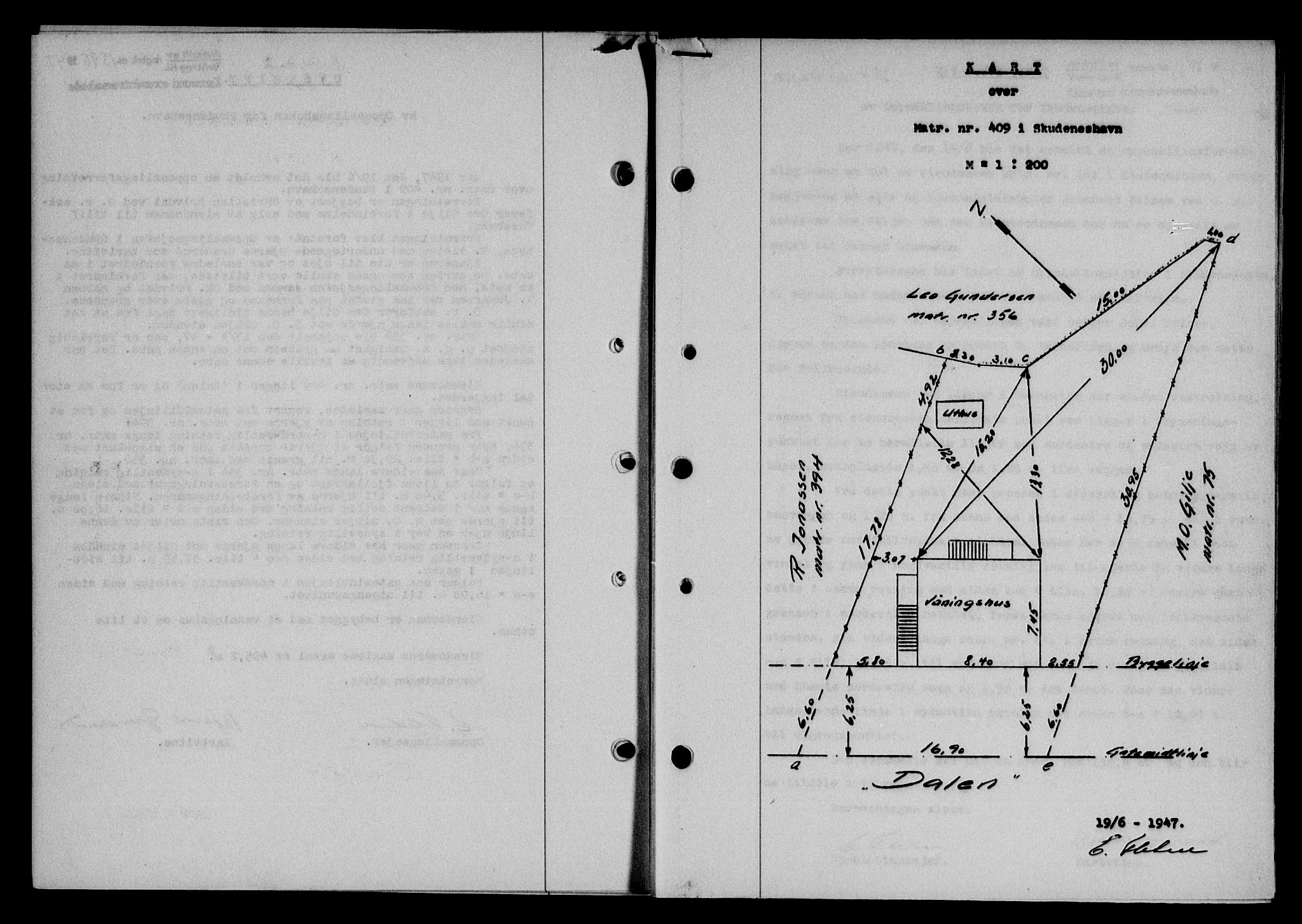 Karmsund sorenskriveri, SAST/A-100311/01/II/IIB/L0090: Mortgage book no. 70A, 1947-1947, Diary no: : 1595/1947