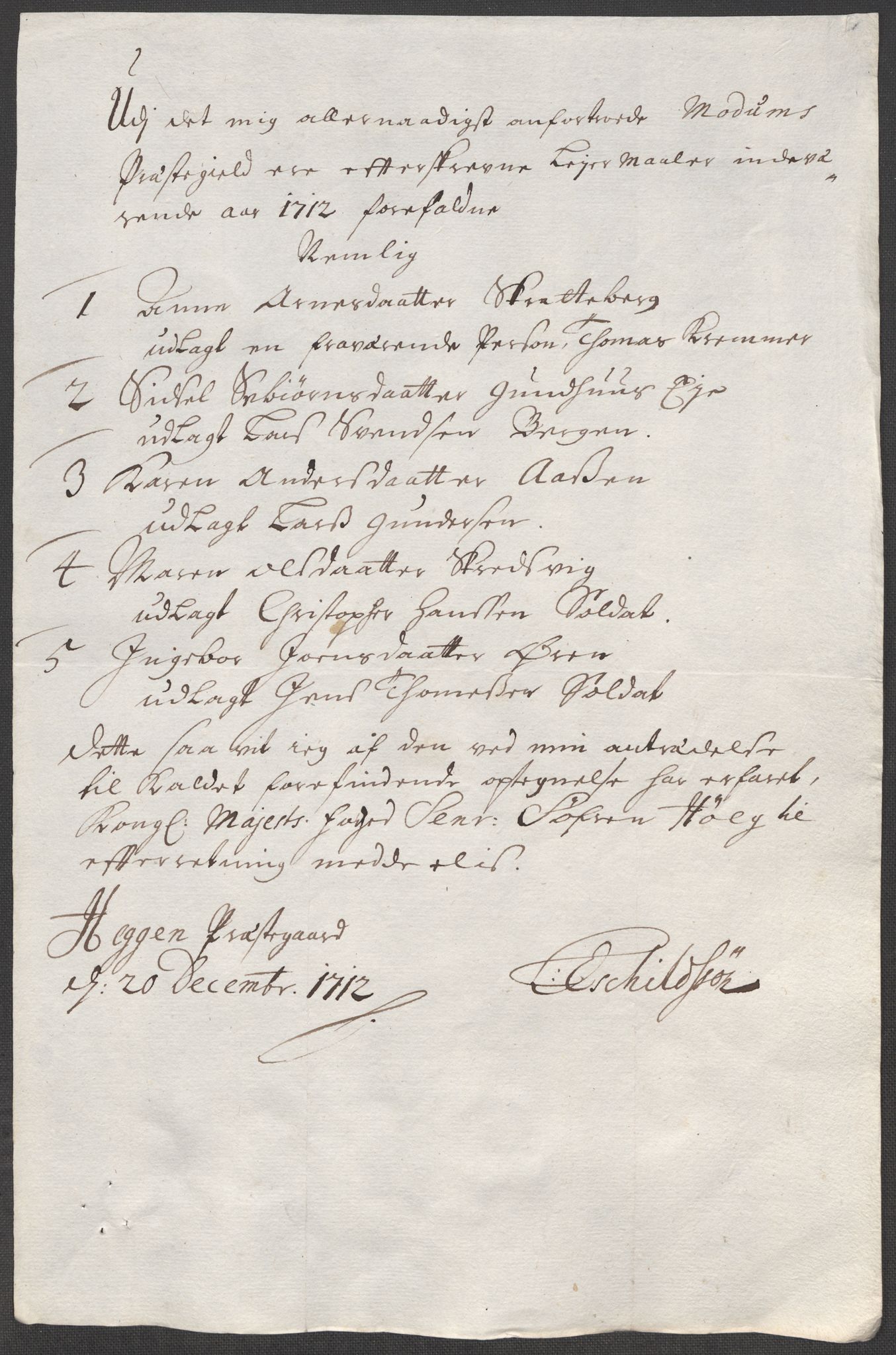 Rentekammeret inntil 1814, Reviderte regnskaper, Fogderegnskap, AV/RA-EA-4092/R31/L1707: Fogderegnskap Hurum, Røyken, Eiker, Lier og Buskerud, 1712, p. 265