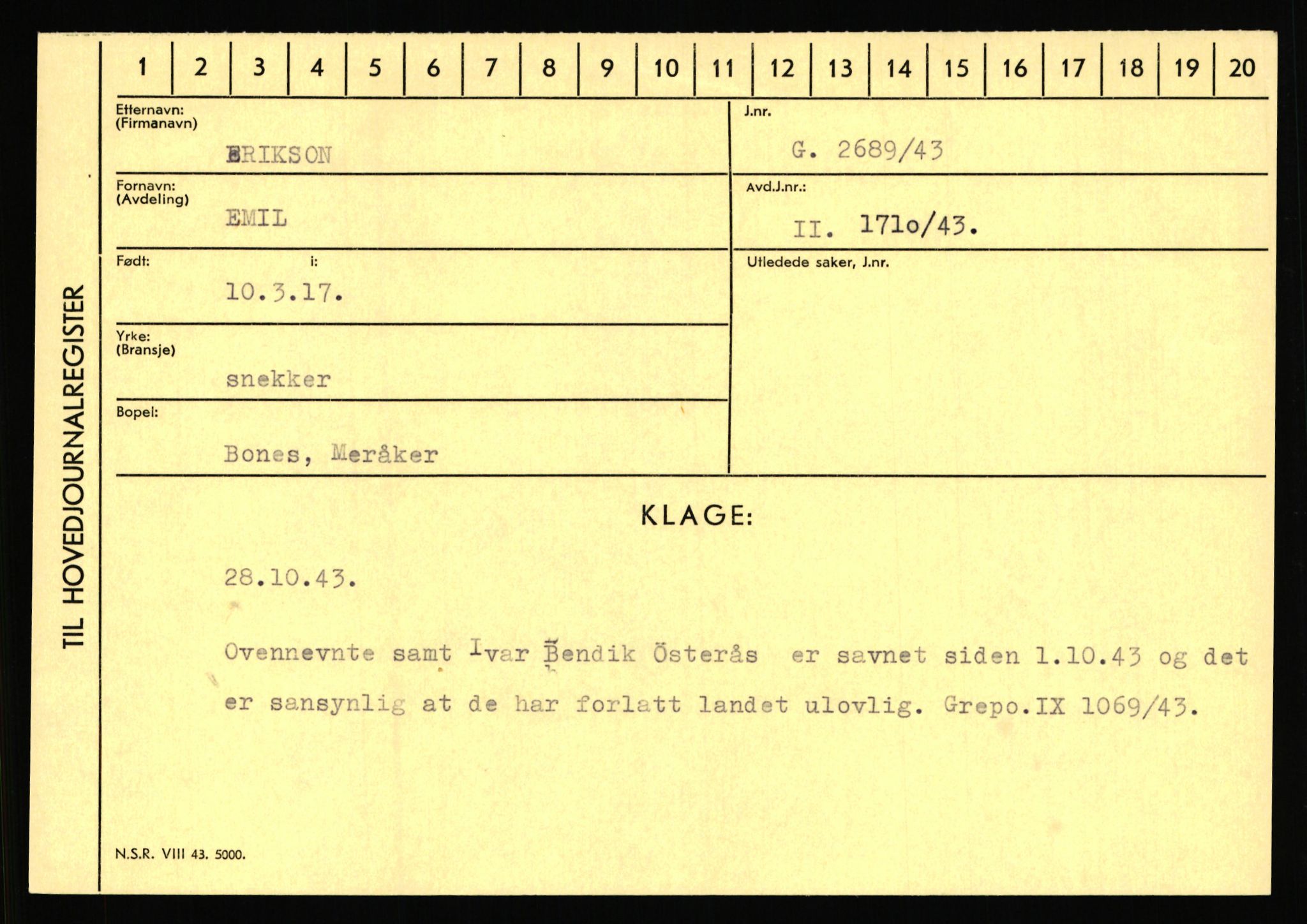 Statspolitiet - Hovedkontoret / Osloavdelingen, AV/RA-S-1329/C/Ca/L0004: Eid - funn av gjenstander	, 1943-1945, p. 2033