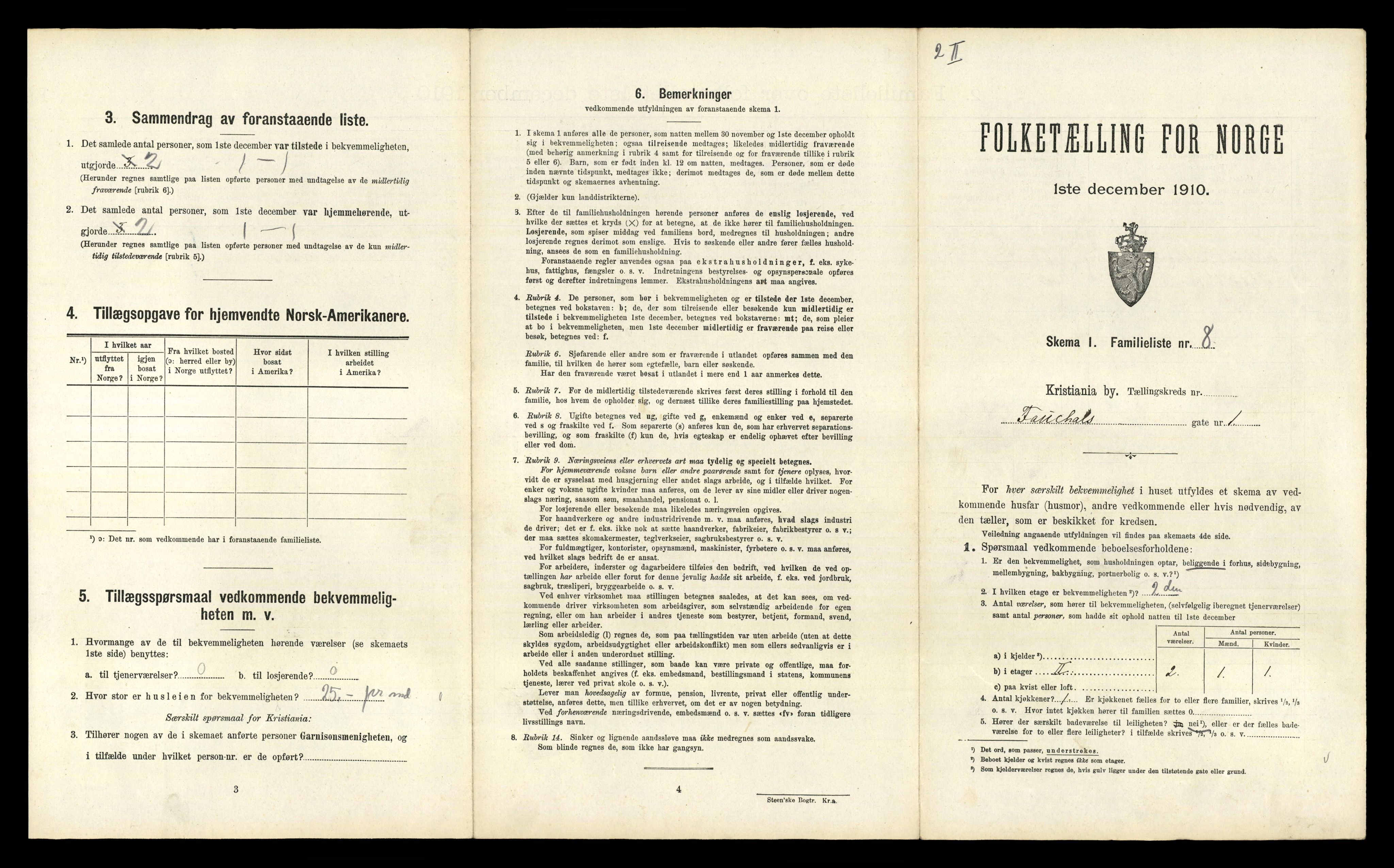 RA, 1910 census for Kristiania, 1910, p. 23397