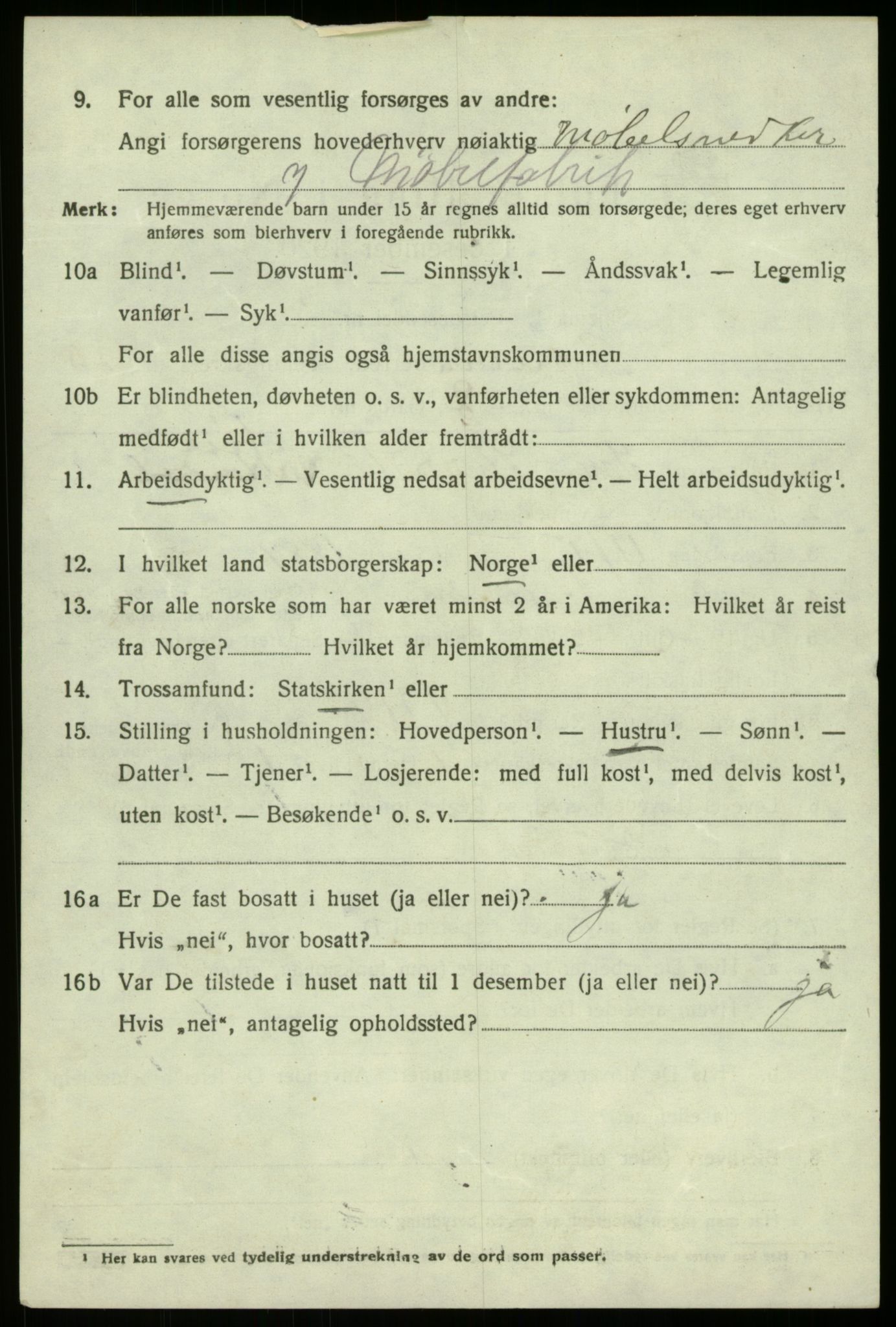 SAB, 1920 census for Bruvik, 1920, p. 8515