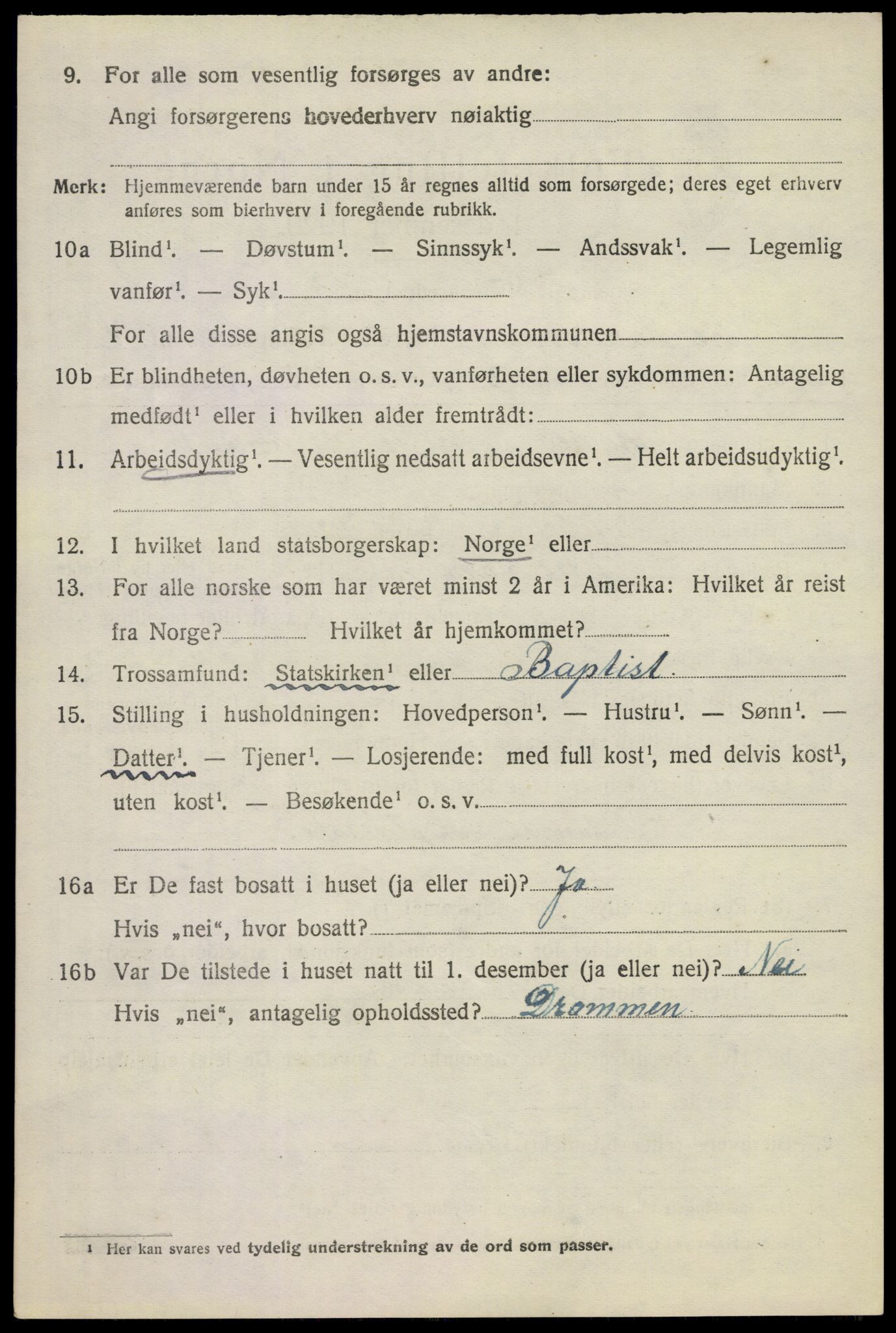 SAKO, 1920 census for Ytre Sandsvær, 1920, p. 4521