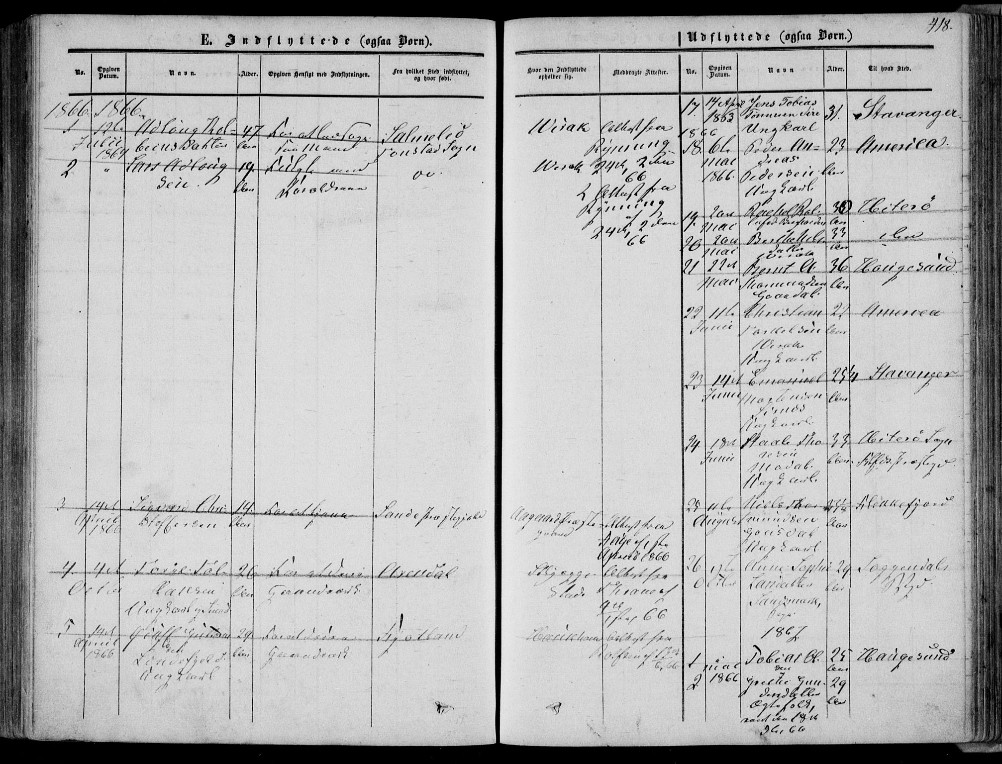 Bakke sokneprestkontor, AV/SAK-1111-0002/F/Fa/Faa/L0006: Parish register (official) no. A 6, 1855-1877, p. 418