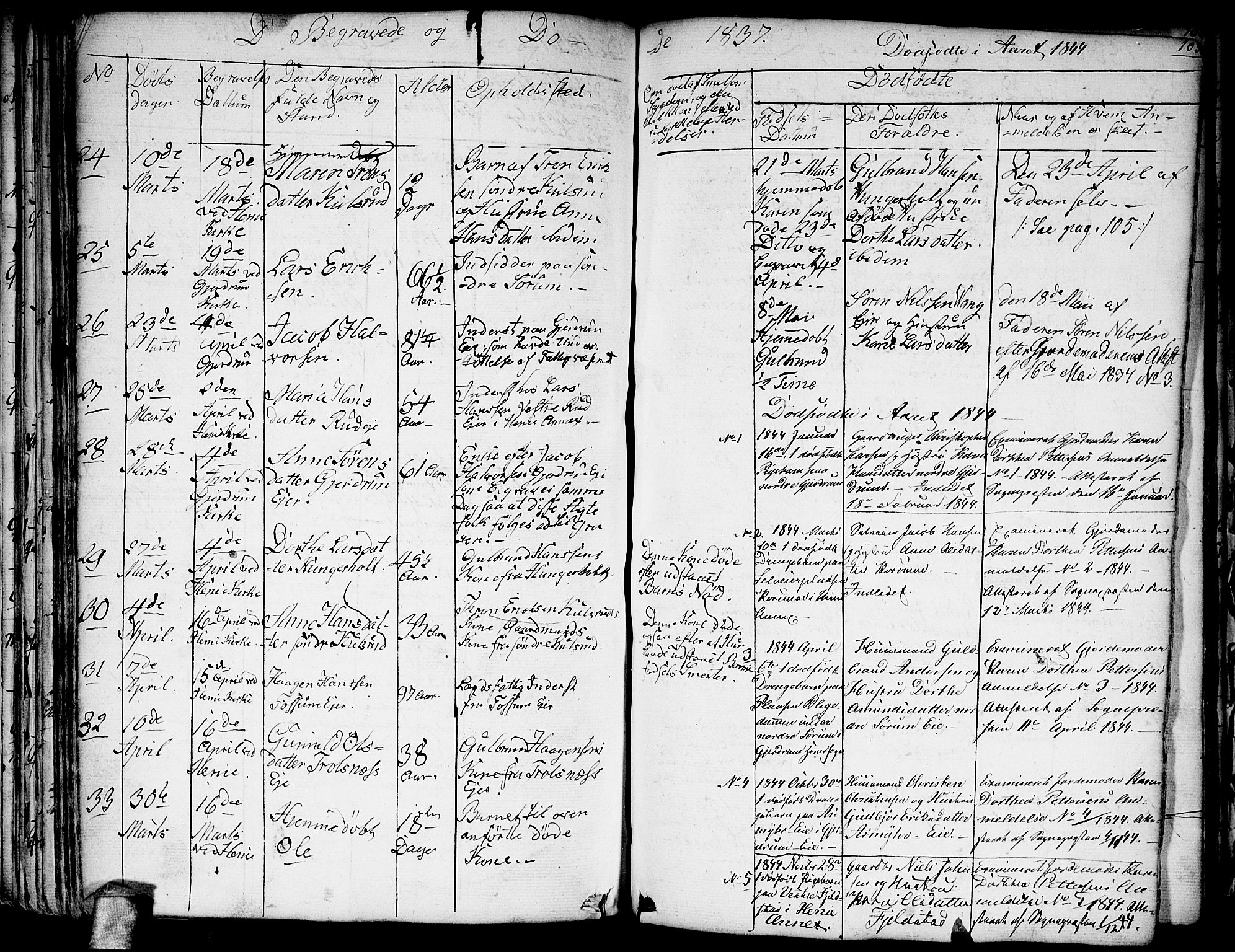 Gjerdrum prestekontor Kirkebøker, SAO/A-10412b/G/Ga/L0002: Parish register (copy) no. I 2, 1836-1850, p. 103
