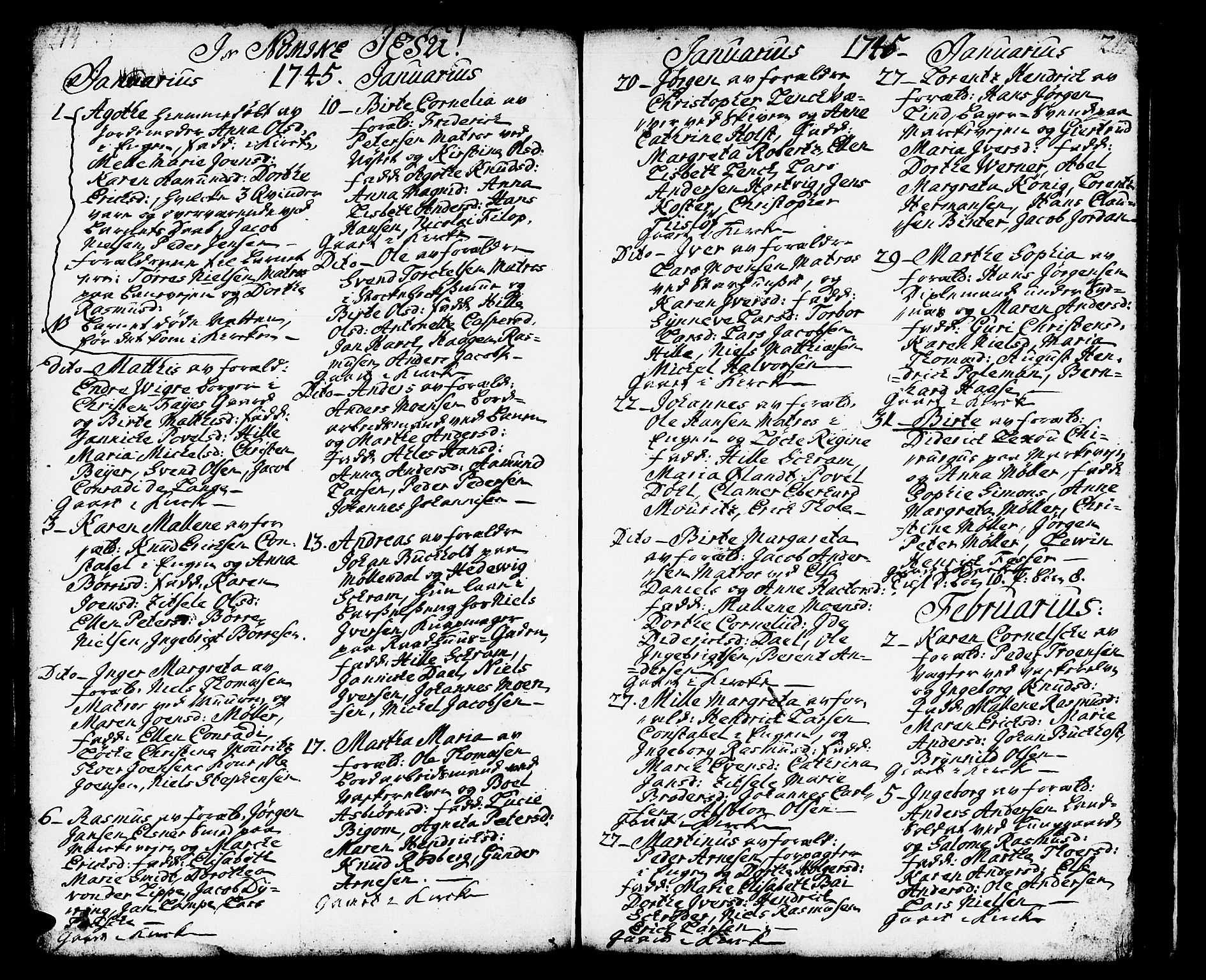 Domkirken sokneprestembete, SAB/A-74801/H/Haa/L0002: Parish register (official) no. A 2, 1733-1750, p. 214-215