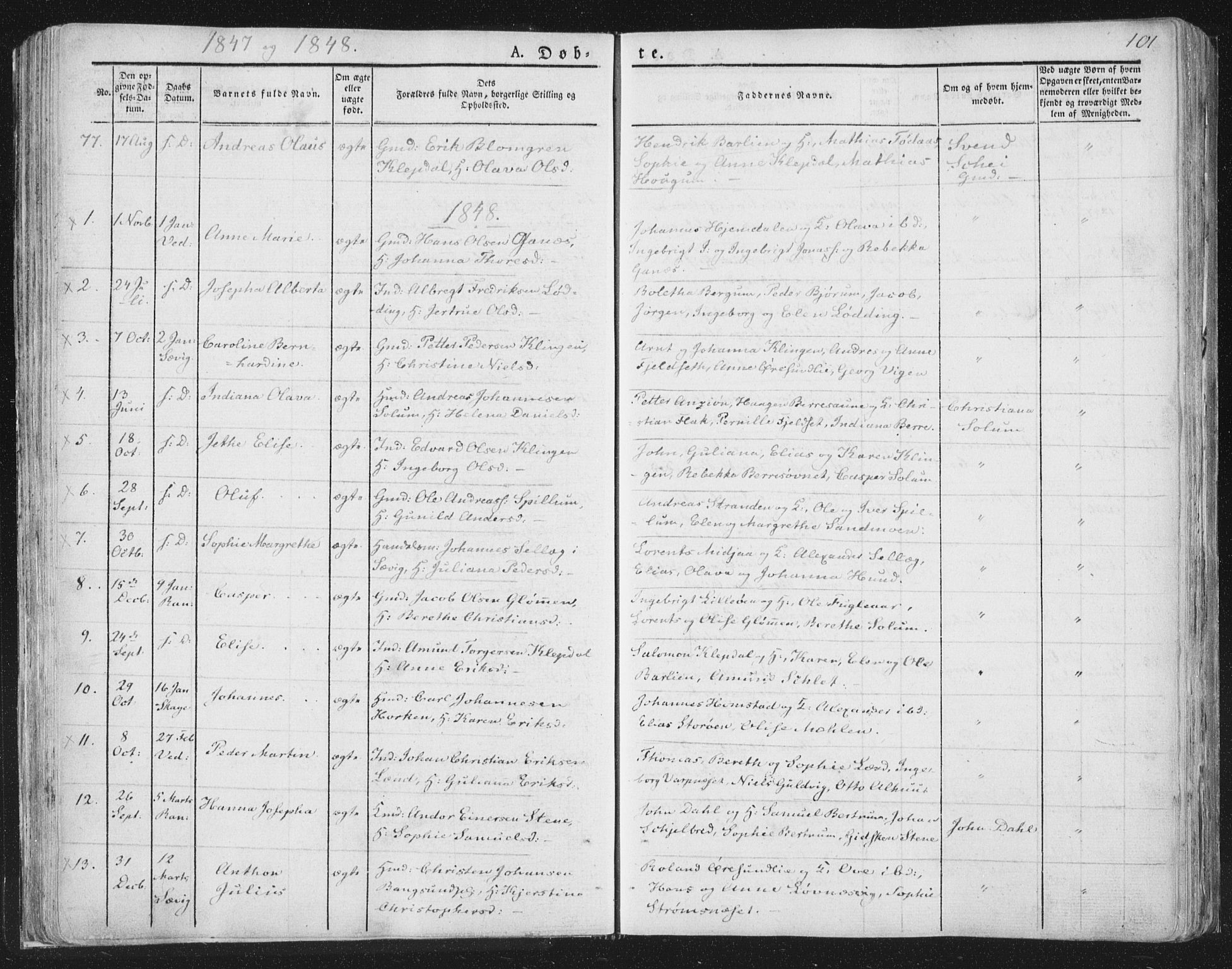 Ministerialprotokoller, klokkerbøker og fødselsregistre - Nord-Trøndelag, SAT/A-1458/764/L0551: Parish register (official) no. 764A07a, 1824-1864, p. 101