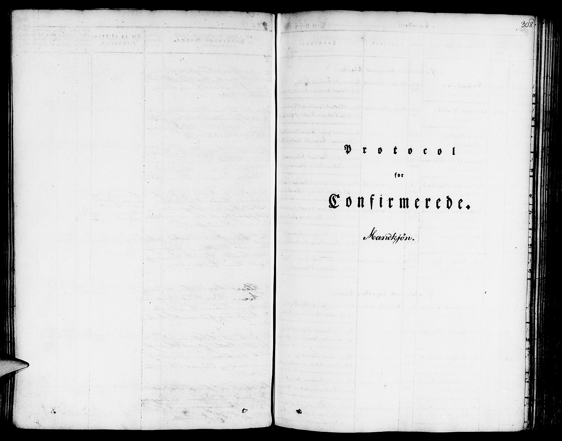 Nykirken Sokneprestembete, AV/SAB-A-77101/H/Haa/L0012: Parish register (official) no. A 12, 1821-1844, p. 308