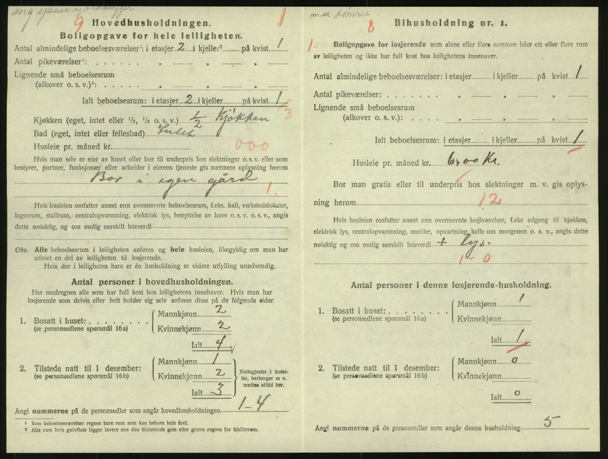 SAT, 1920 census for Namsos, 1920, p. 1988