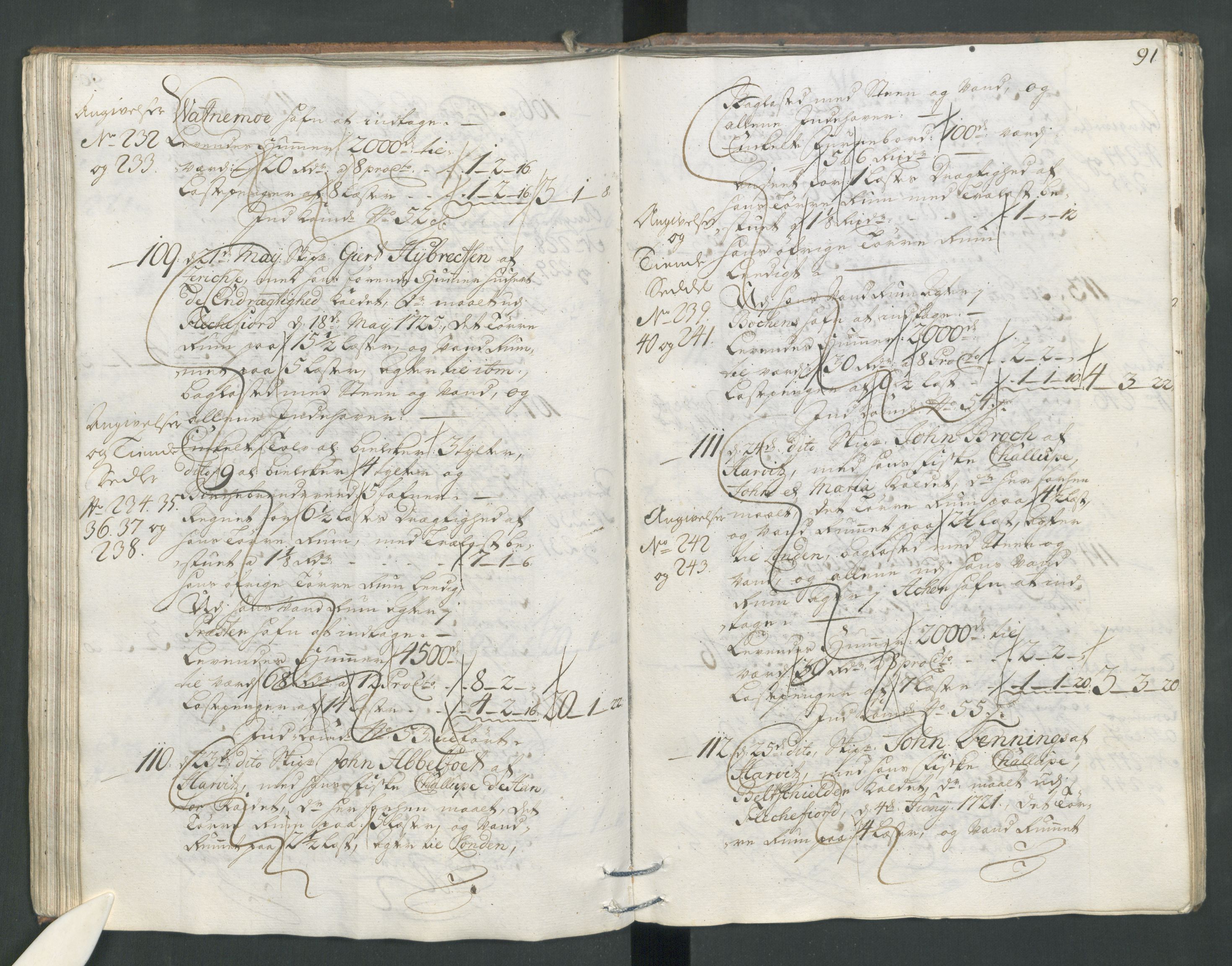 Generaltollkammeret, tollregnskaper, AV/RA-EA-5490/R22/L0011/0001: Tollregnskaper Stavanger / Hovedtollbok, 1731, p. 90b-91a
