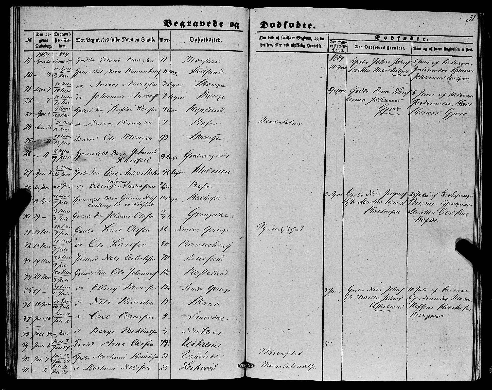 Lindås Sokneprestembete, AV/SAB-A-76701/H/Haa/Haaa/L0015: Parish register (official) no. A 15, 1848-1862, p. 31