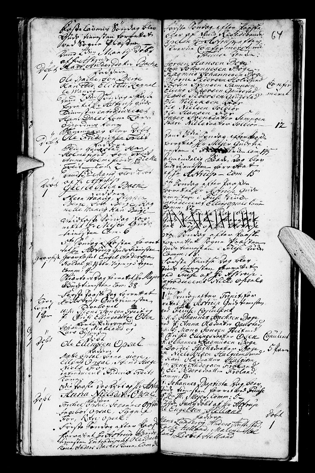 Os sokneprestembete, SAB/A-99929: Parish register (official) no. A 7, 1723-1760, p. 64