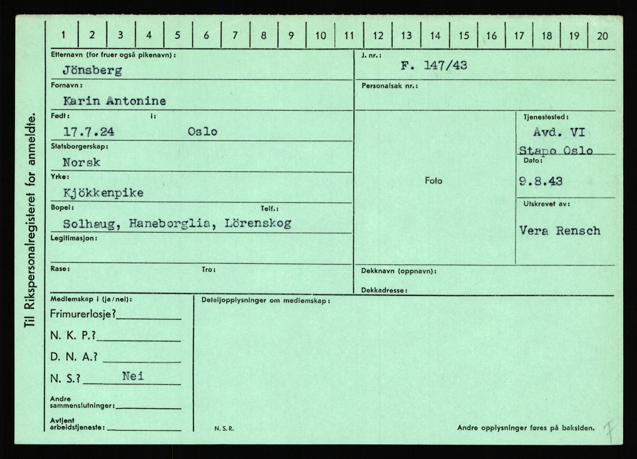 Statspolitiet - Hovedkontoret / Osloavdelingen, AV/RA-S-1329/C/Ca/L0008: Johan(nes)sen - Knoph, 1943-1945, p. 2678