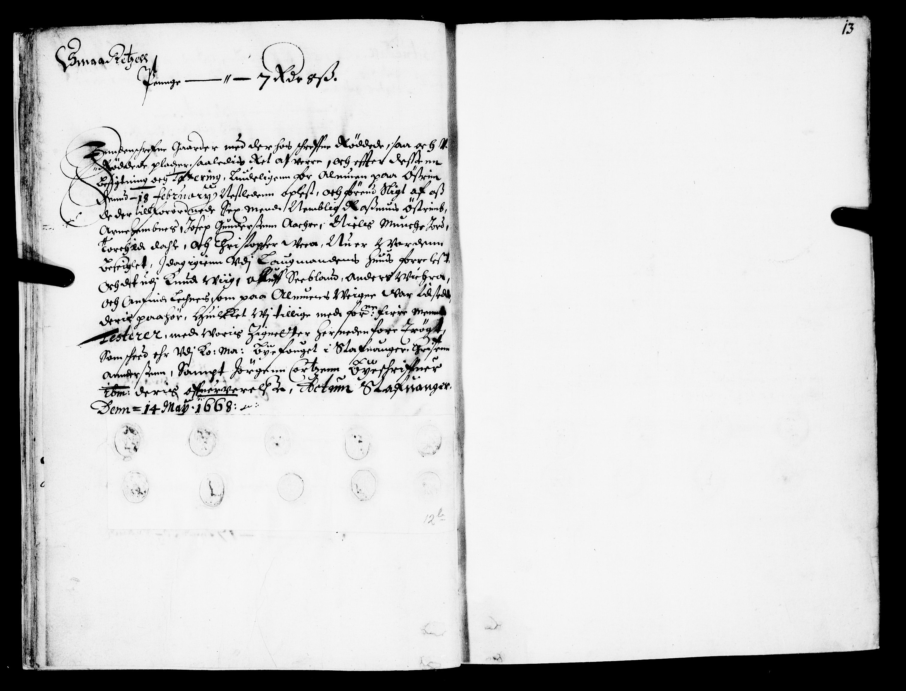 Rentekammeret inntil 1814, Realistisk ordnet avdeling, RA/EA-4070/N/Nb/Nba/L0033: Ryfylke fogderi, 1668, p. 9b
