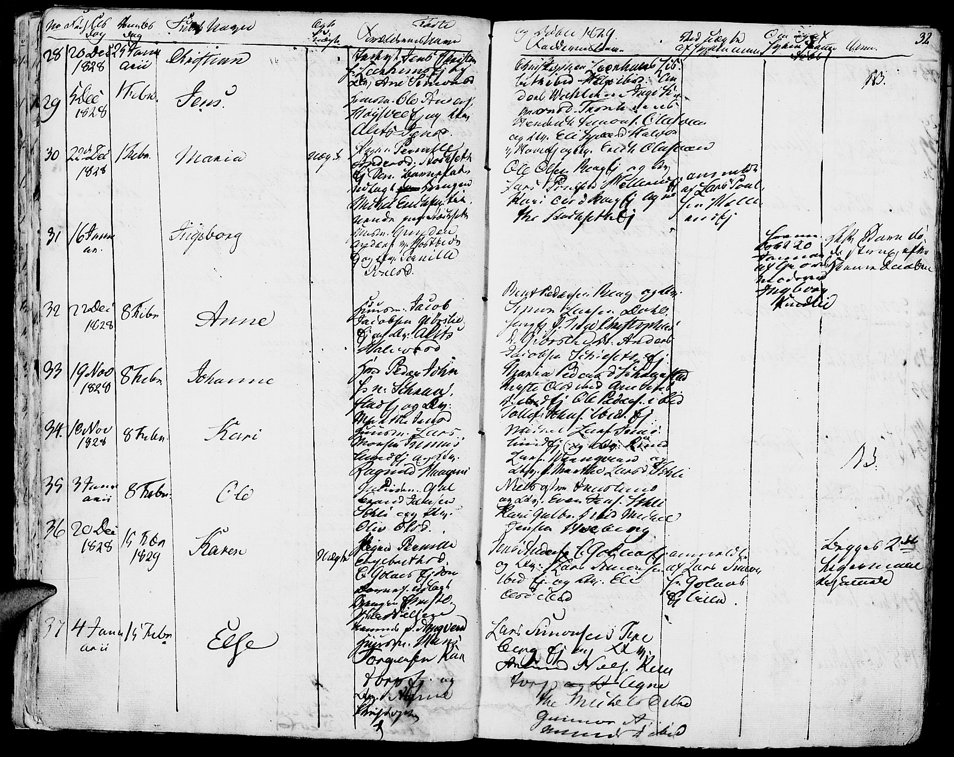 Vang prestekontor, Hedmark, AV/SAH-PREST-008/H/Ha/Haa/L0009: Parish register (official) no. 9, 1826-1841, p. 32