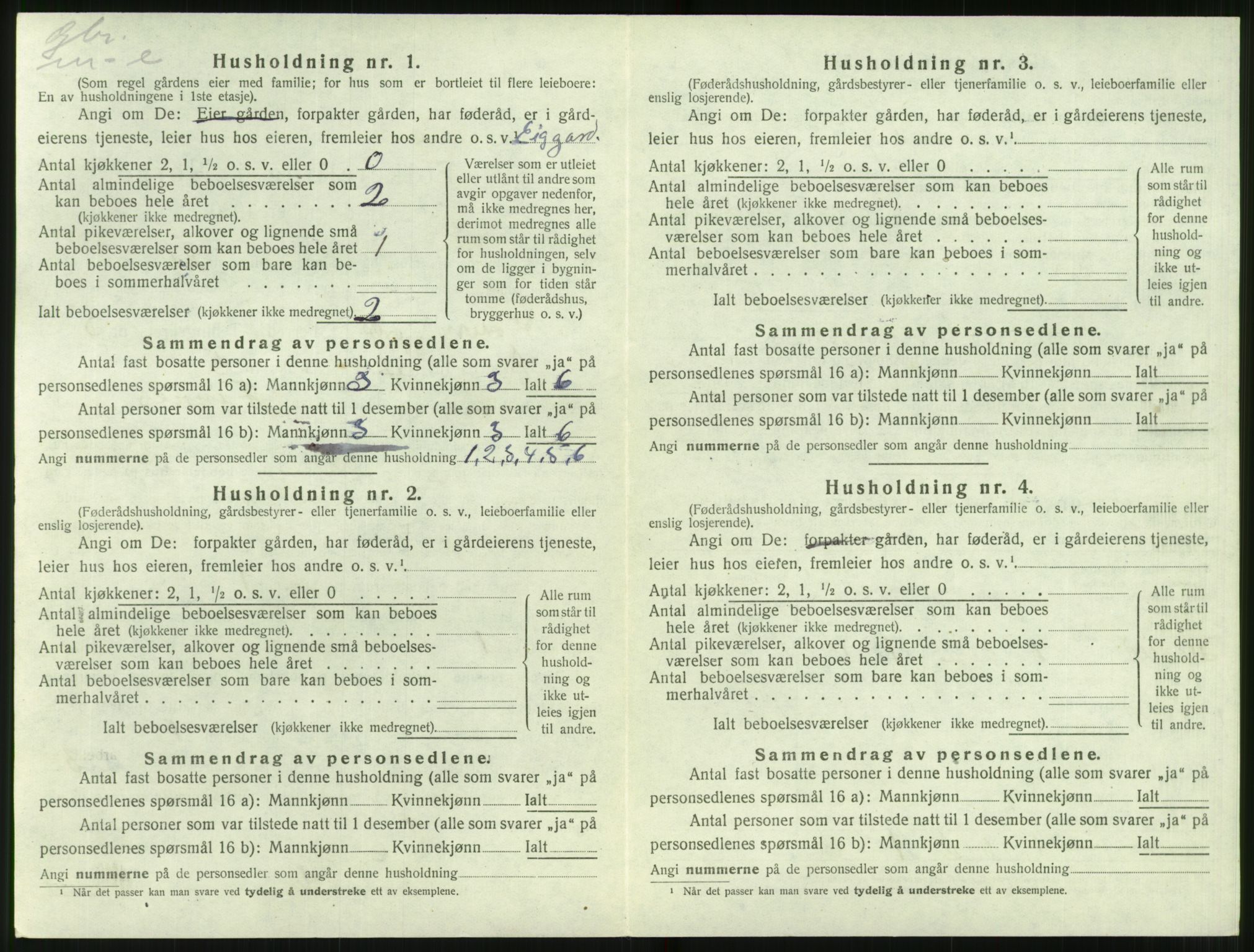 SAT, 1920 census for Hjørundfjord, 1920, p. 264