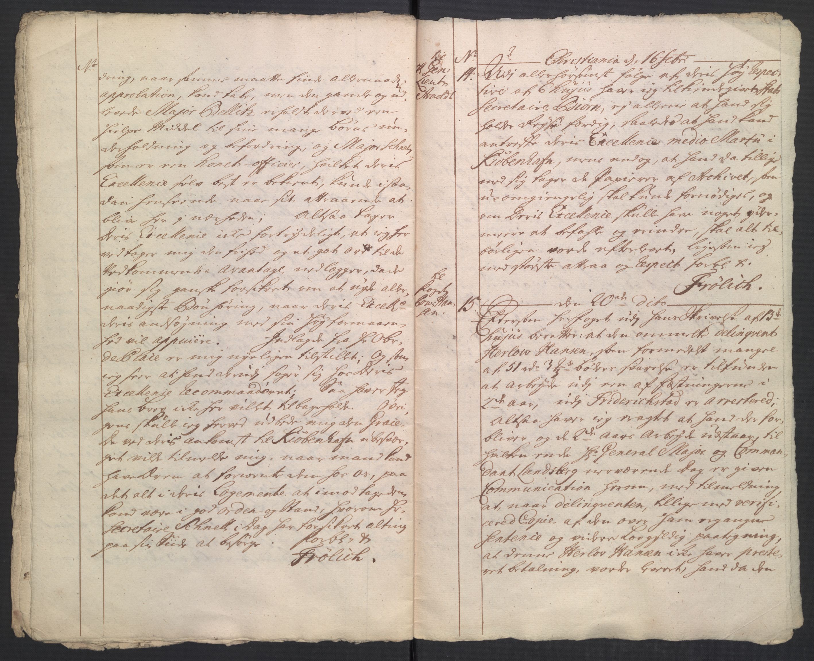 Kommanderende general (KG I) med Det norske krigsdirektorium, AV/RA-EA-5419/B/L0017: Kommanderende generals kopibok, 1737